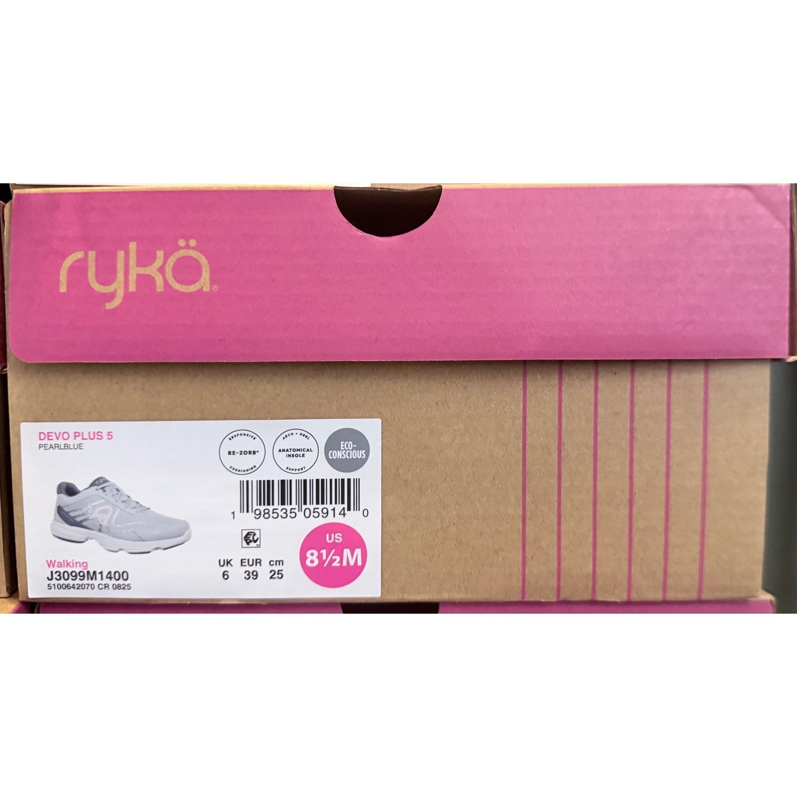 Ryka Devotion Plus 5 Womens Walking Shoes Pearl Blue Mesh Size 8.5 M