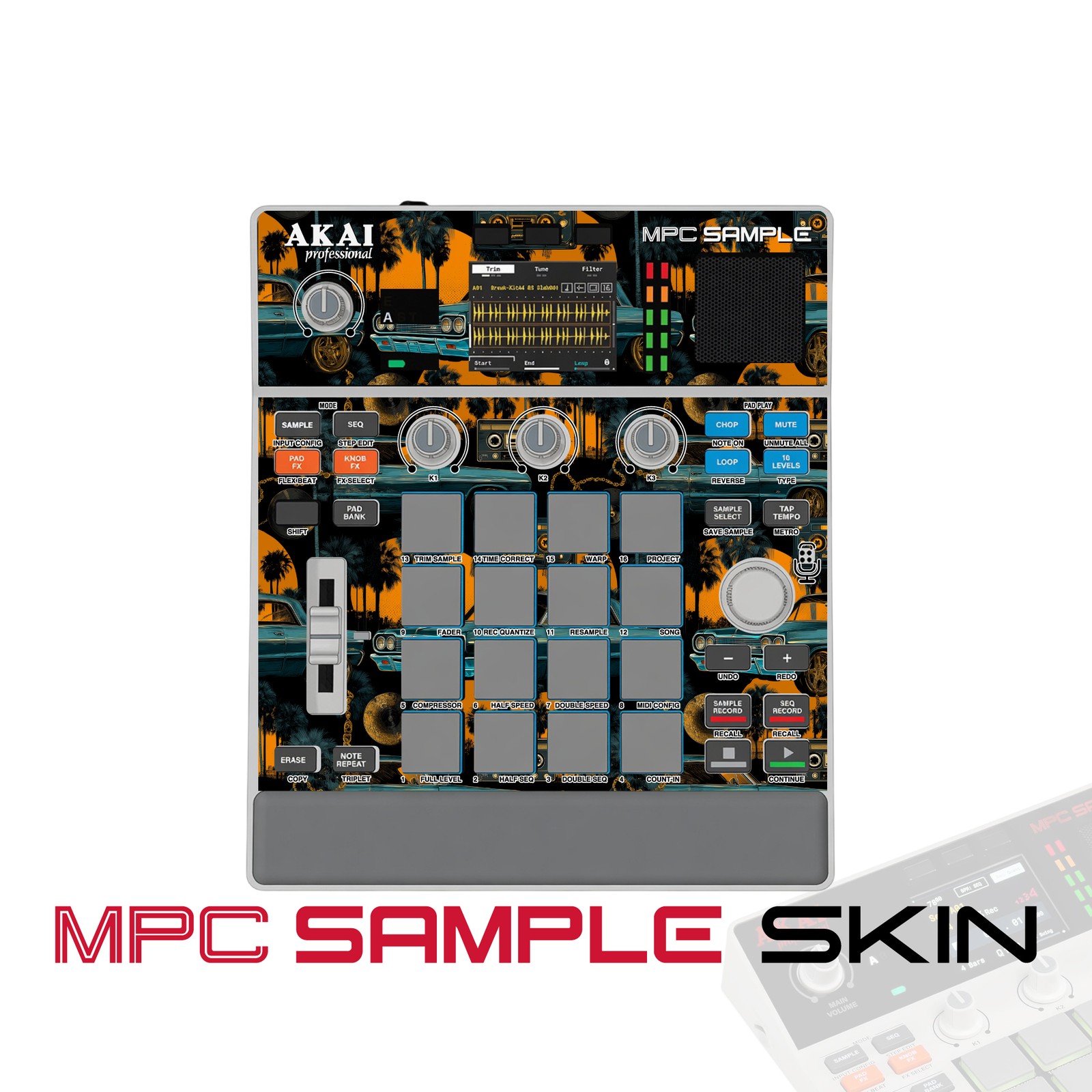 Akai MPC Sample Skin / Sunset Lowrider Cruise