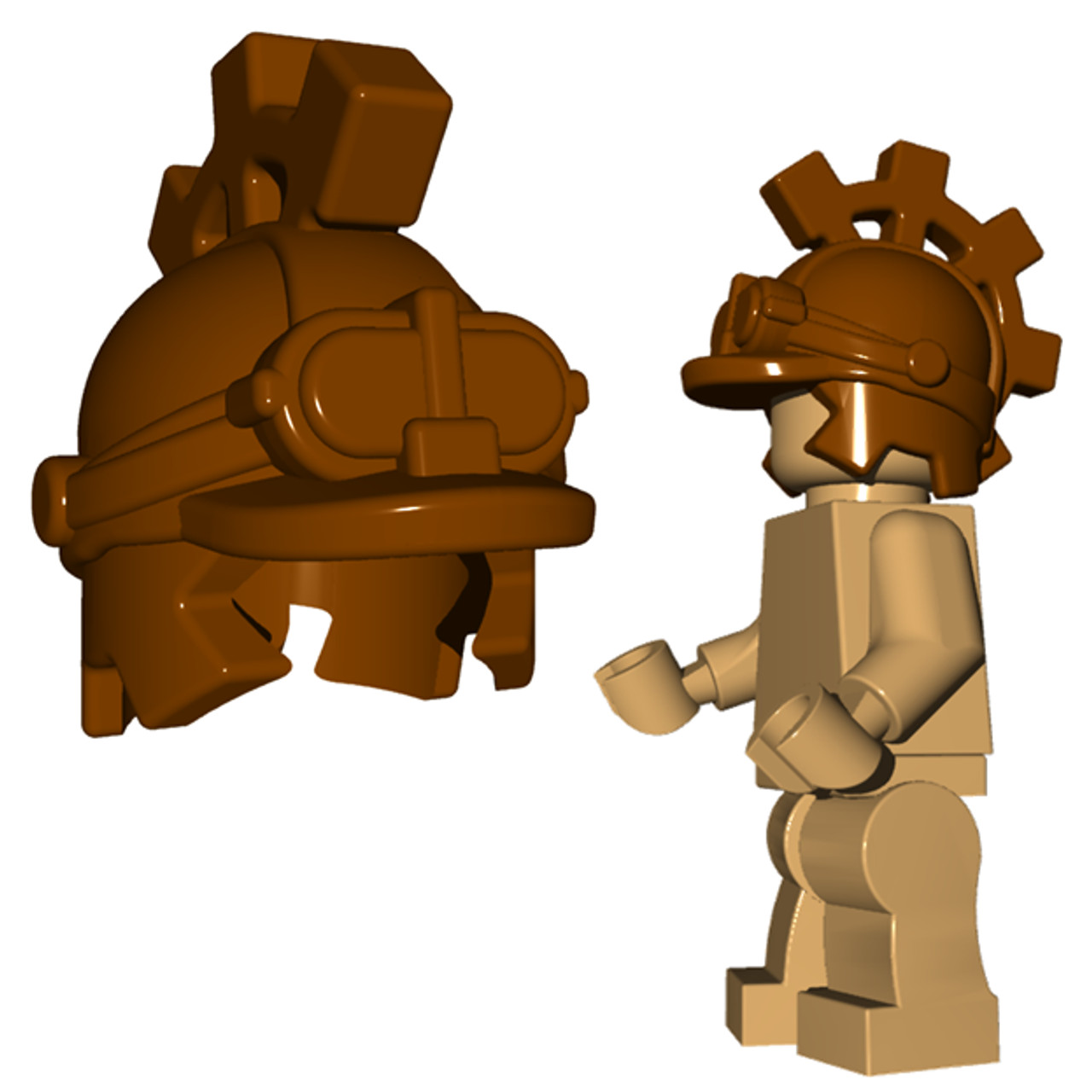 Custom Steampunk Helm for Minifigures  -Pick your Color! NEW
