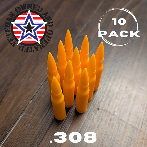 .308 Winchester Rifle Dummy Rounds, Snap Caps  **Made in USA (10 pack)