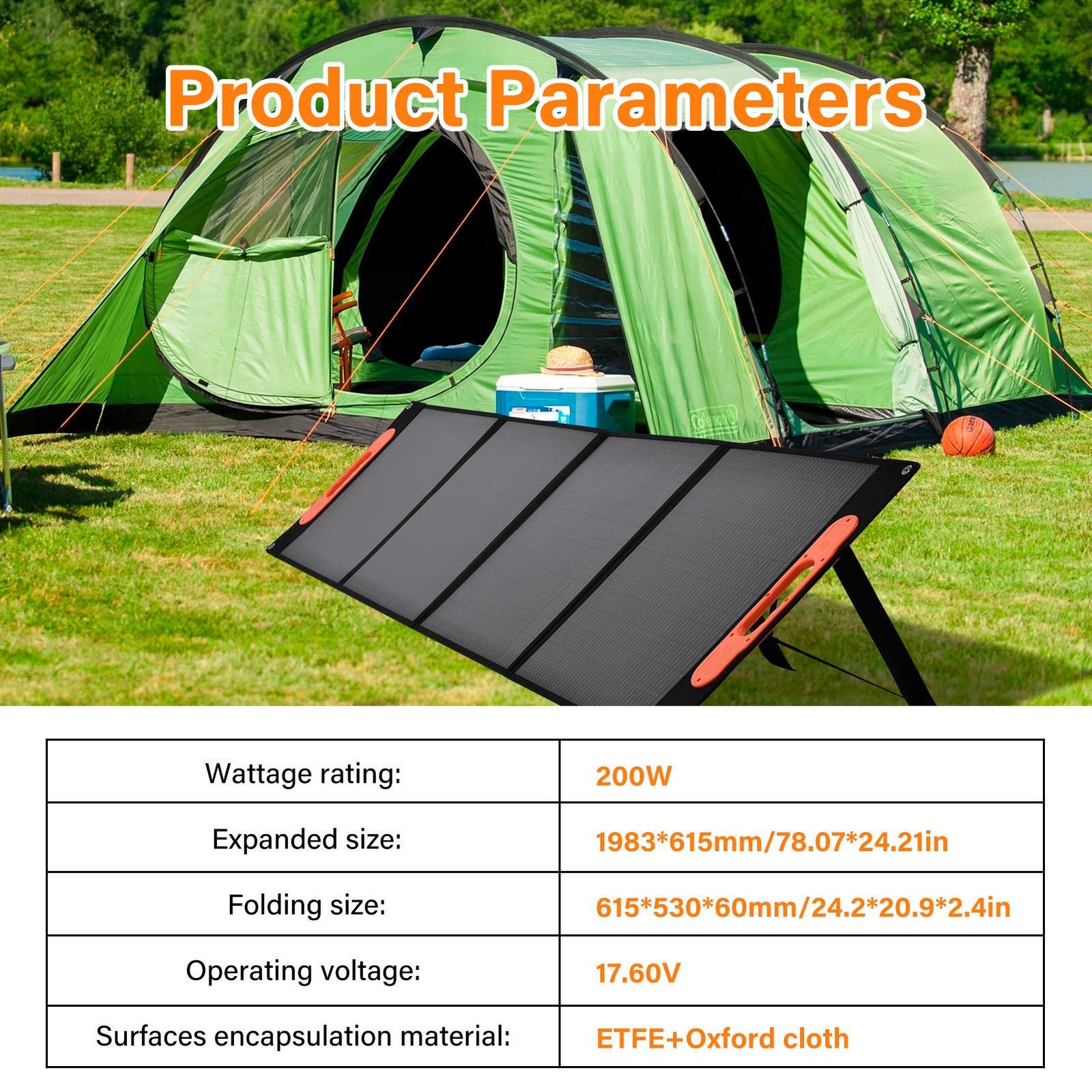 Solar Panel Kit 400W Portable Folding For Power Station