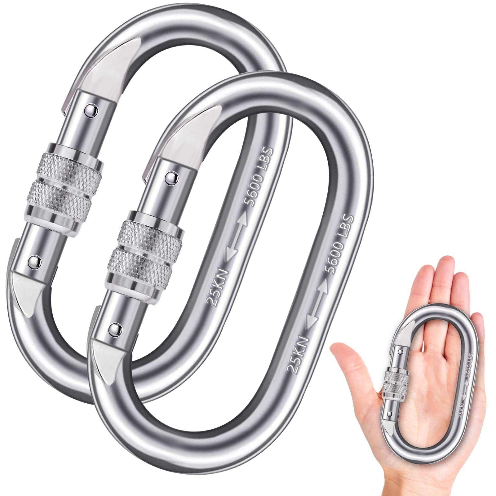 Heavy Duty Carabiner Clip Climbing Carabiner25kn=5600lbstravel Essentials Hook