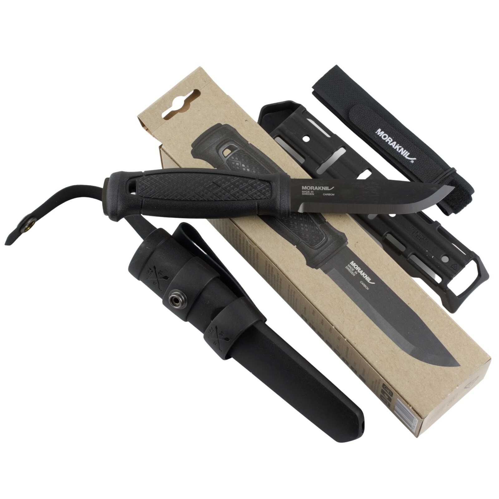 Mora Garberg Carbon Steel Black Fixed Blade Knife Morakniv Sweden 02095