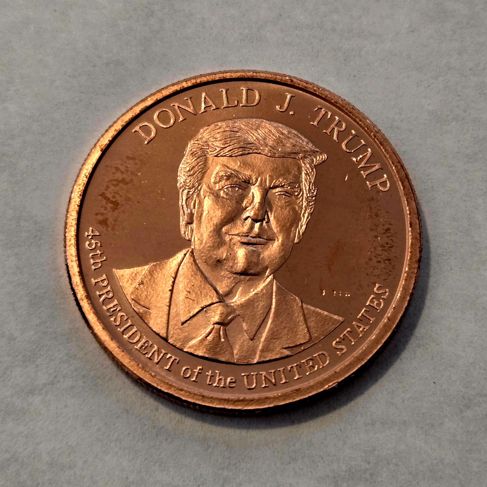 Golden State Mint Donald Trump 1 oz Copper Round 45th President 2nd Stamp