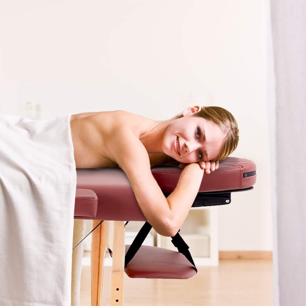 24" Portable Massage Table Folding Spa Bed Height Adjustable with Bag