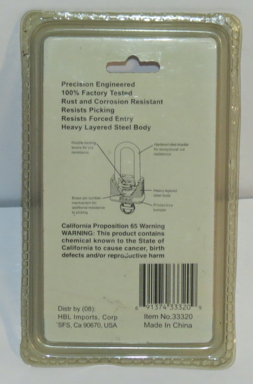 Long Shackle Case Padlock Laminated 40mm Hardened Steel