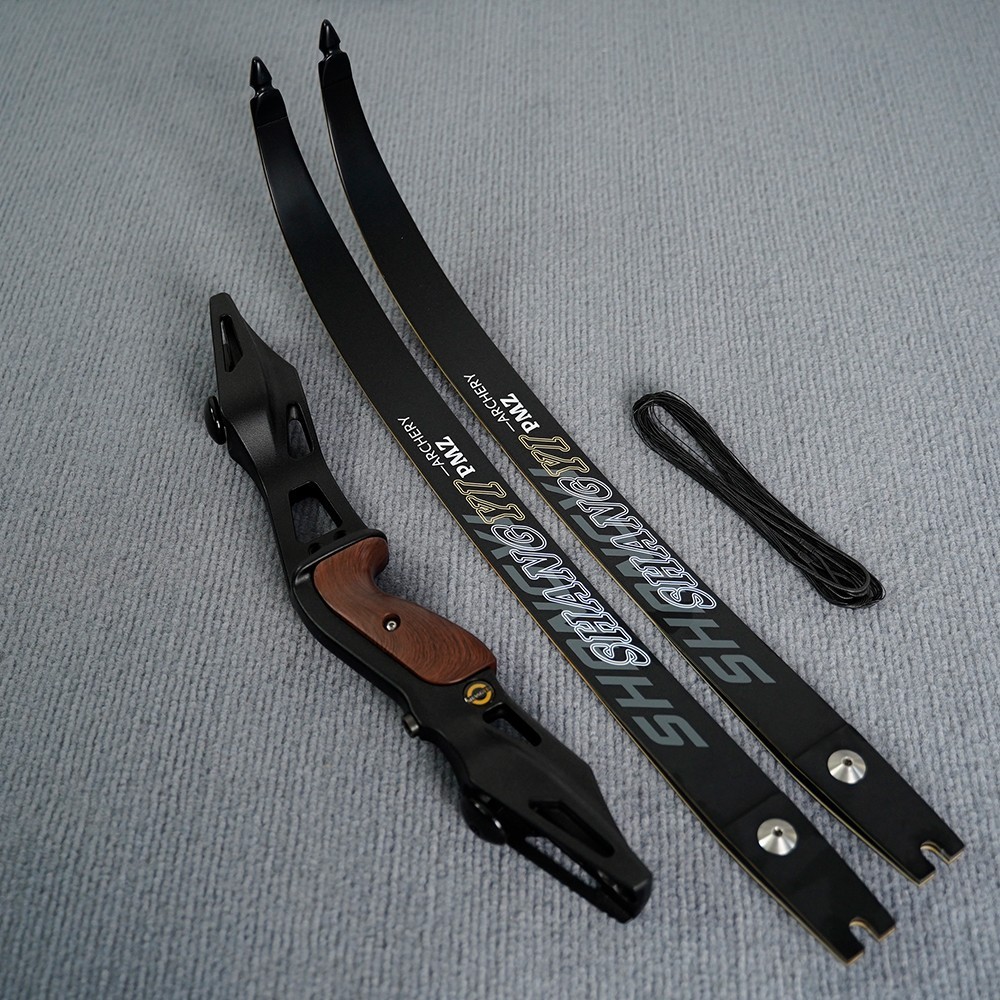 PMZ 60" ILF Takedown Recurve Bow Black Metal Riser Archery Set for Beginner