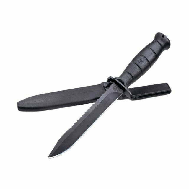 GLOCK Field Fixed Blade Survival Knife with Saw & Sheath - Black (KB17281)