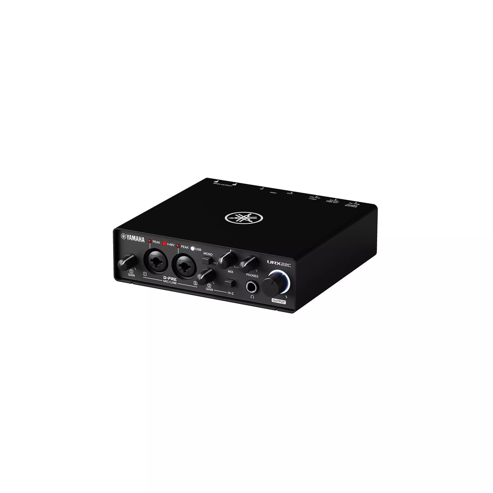 Yamaha URX22C 2x2 USB-C Audio Interface, Black