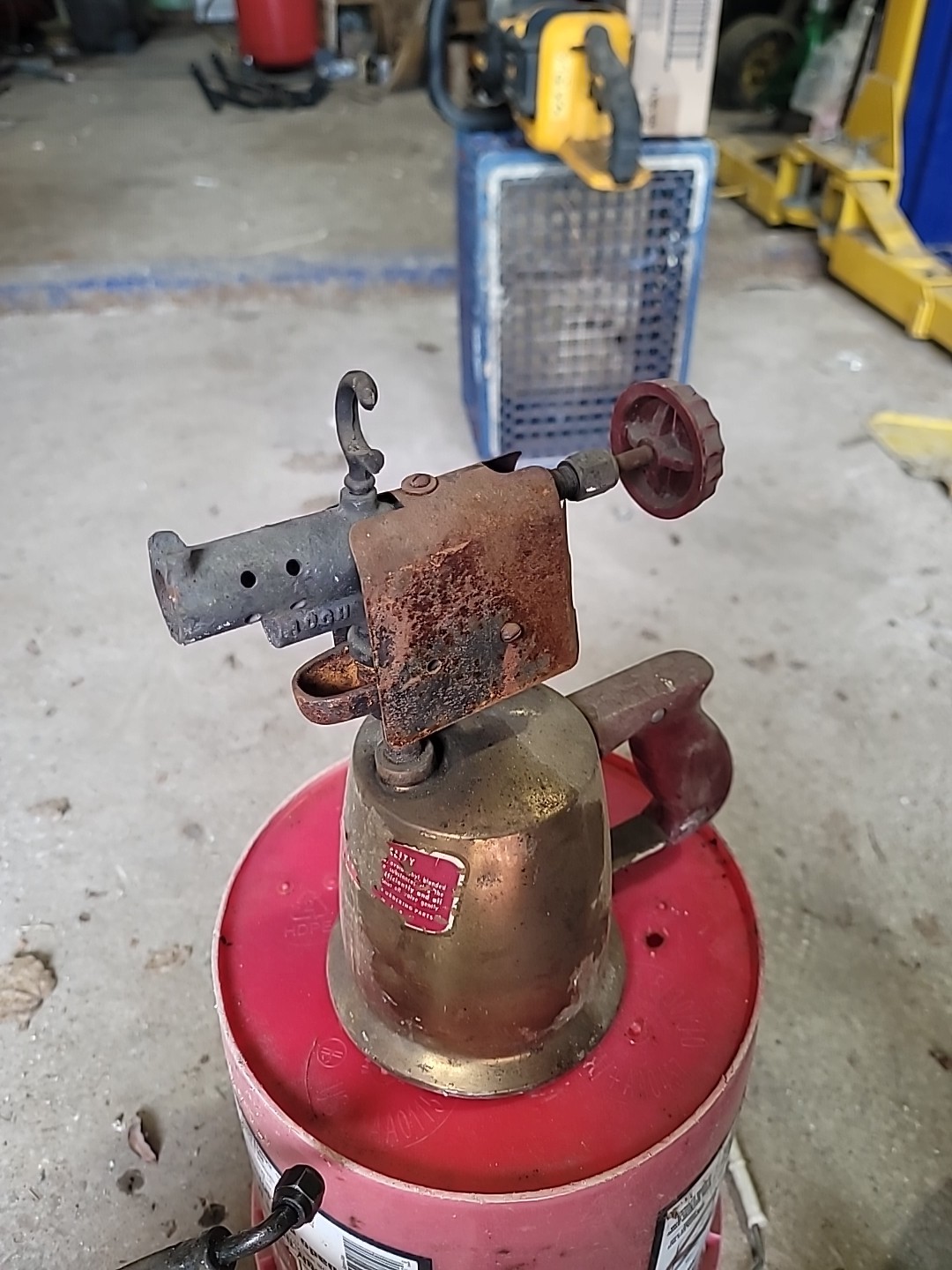 Vintage Antique Brass Gas Blow Torch Turner