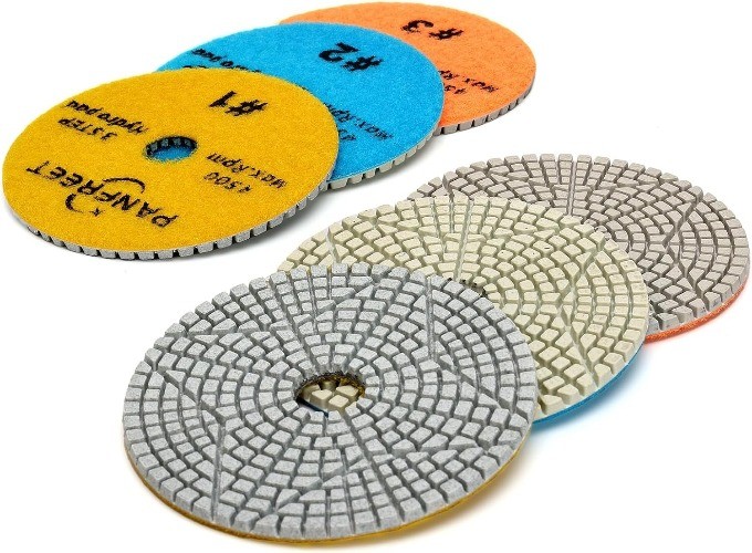 3 Step 4 Inch Diamond Polishing Pads, Polishing Pads for Q Size: Step 123-1Set