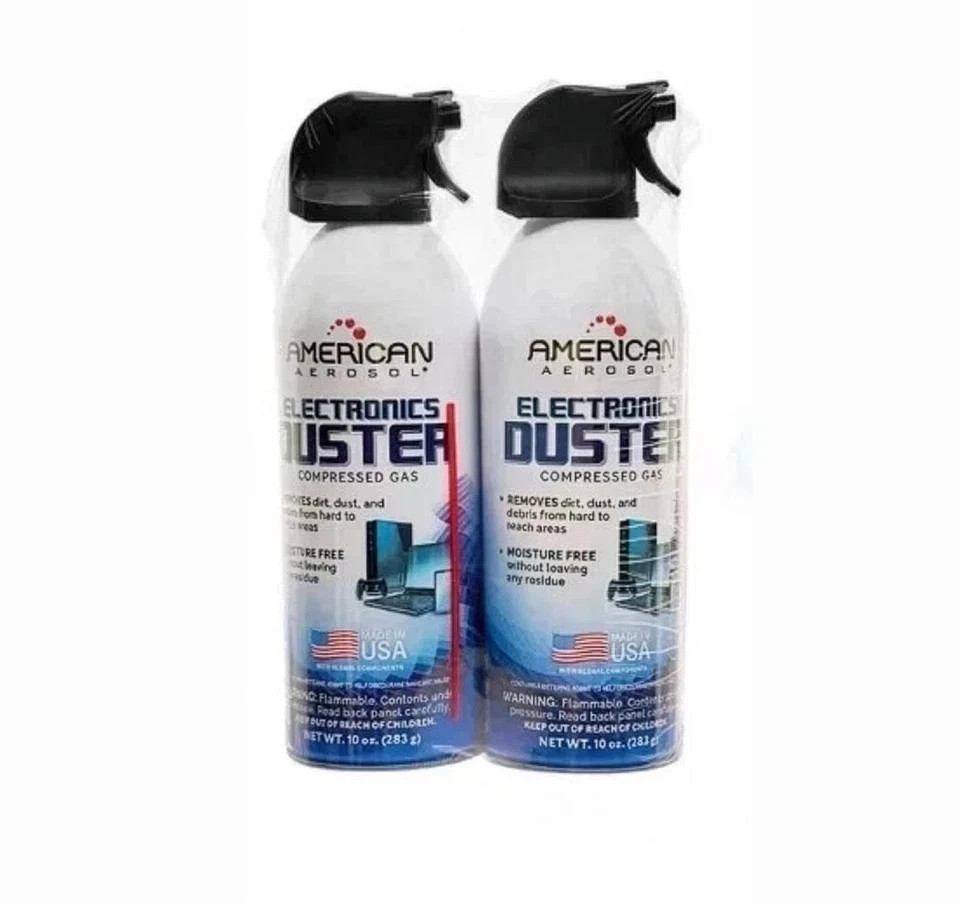American Aerosol Electronics Duster, 10 oz Cans, 2-Pack.