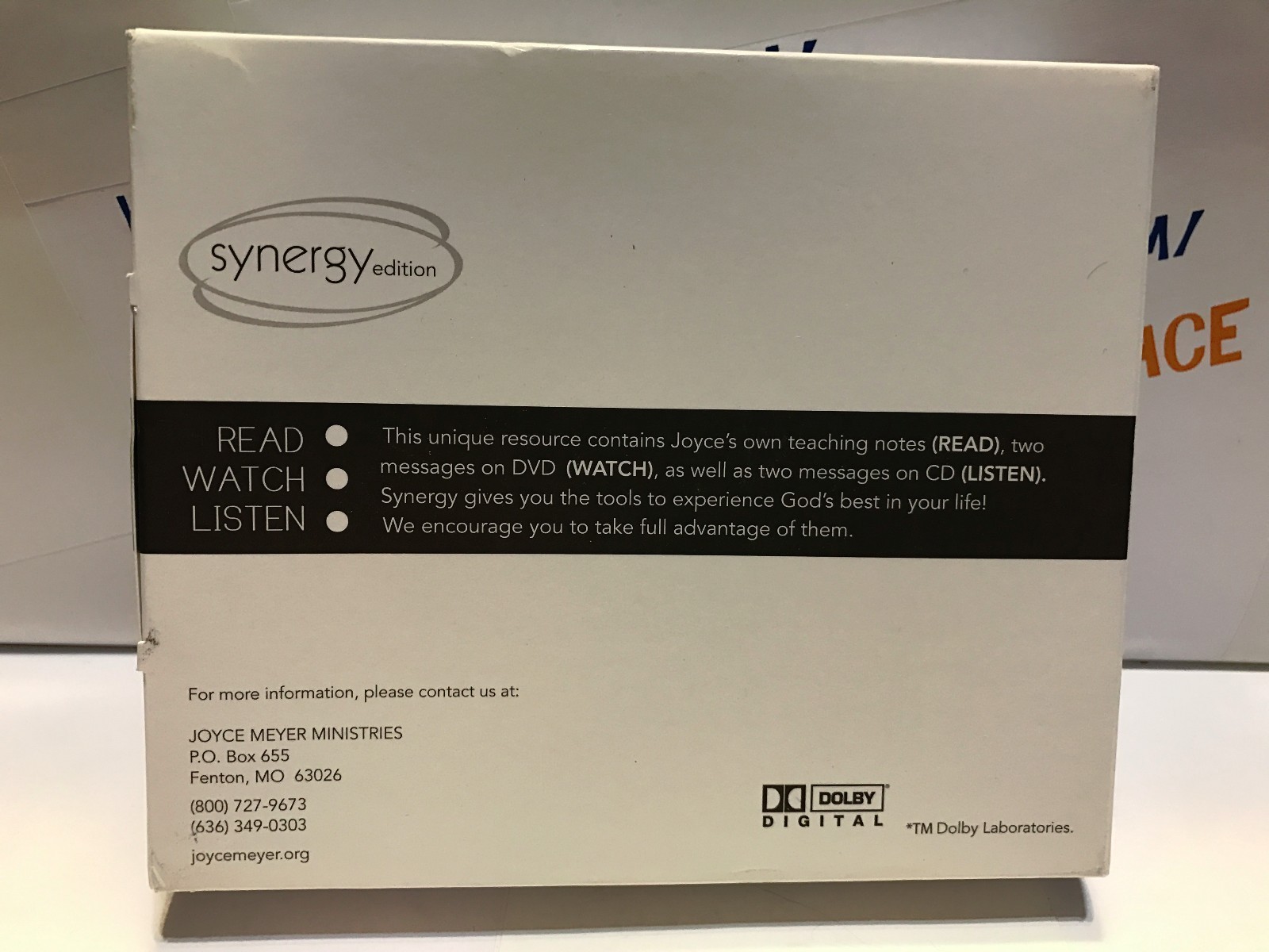 JOYCE MEYER CHRISTIAN courses/messages. SYNERGY edition COURSE. like new
