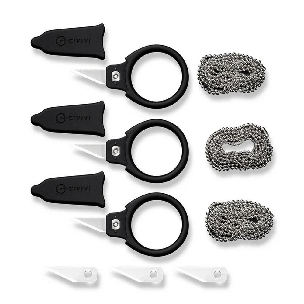 Civivi Quick Snip Fixed Knife 6Cr13 Steel Blade Rubberized ABS Handle C22022A-2