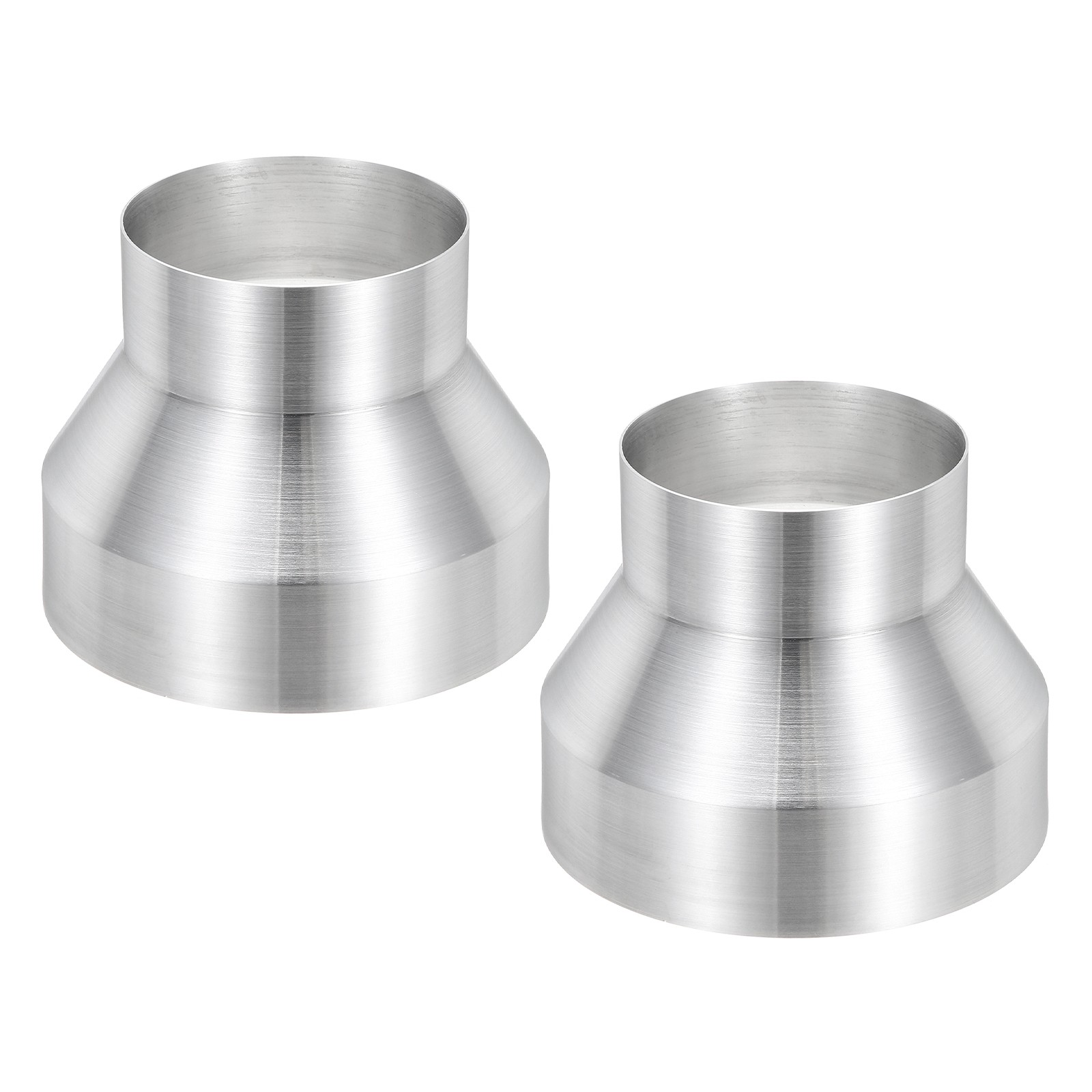 2 Pcs Duct Reducer (6" to 4") - Aluminum Air Ducting Increaser Pipe Adapter