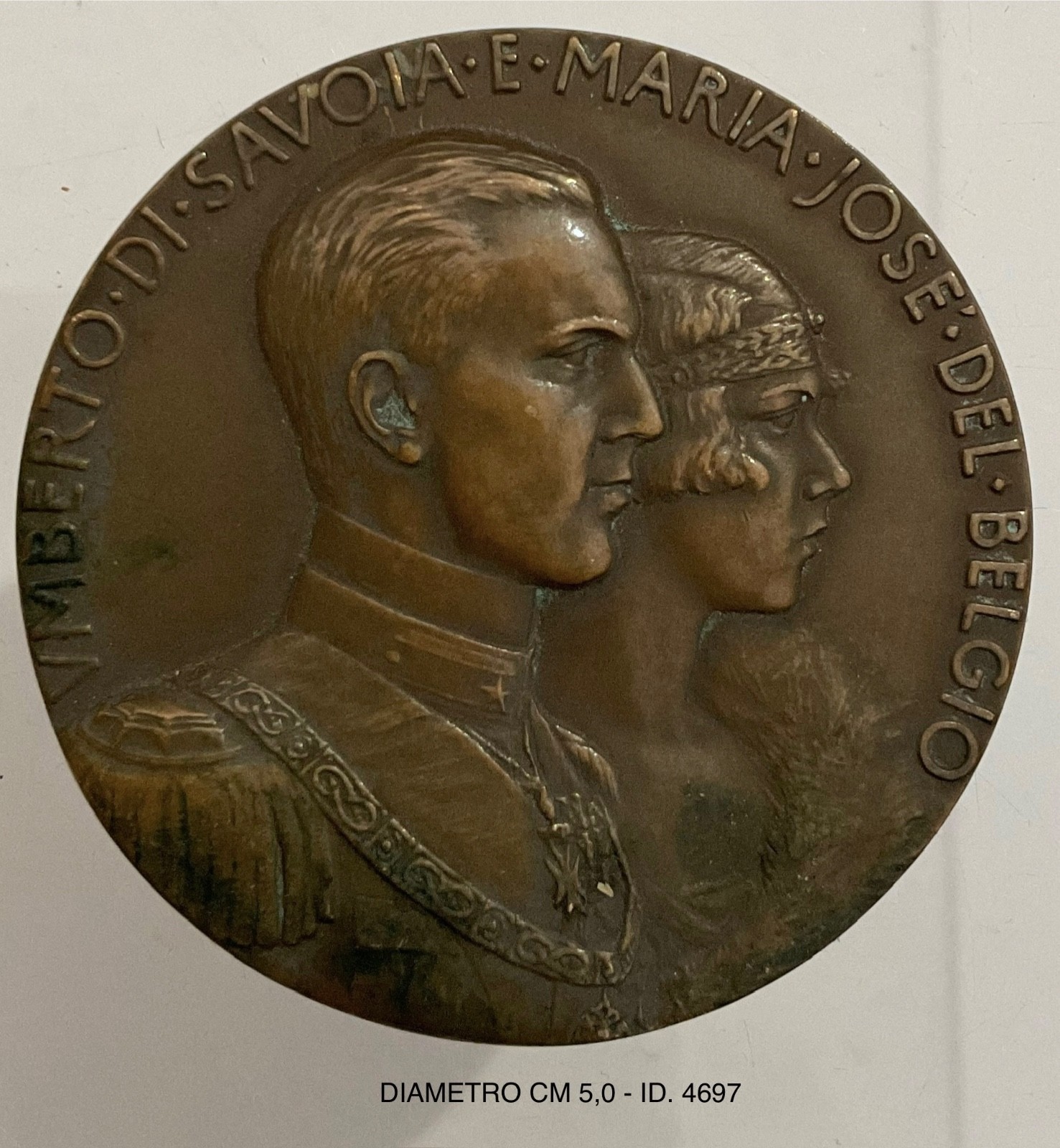 UMBERTO DI SAVOIA E MARIA JOSE NOZZE 1930 MEDAGLIA REGNO D’ITALIA OPSU ROMAGNOLI