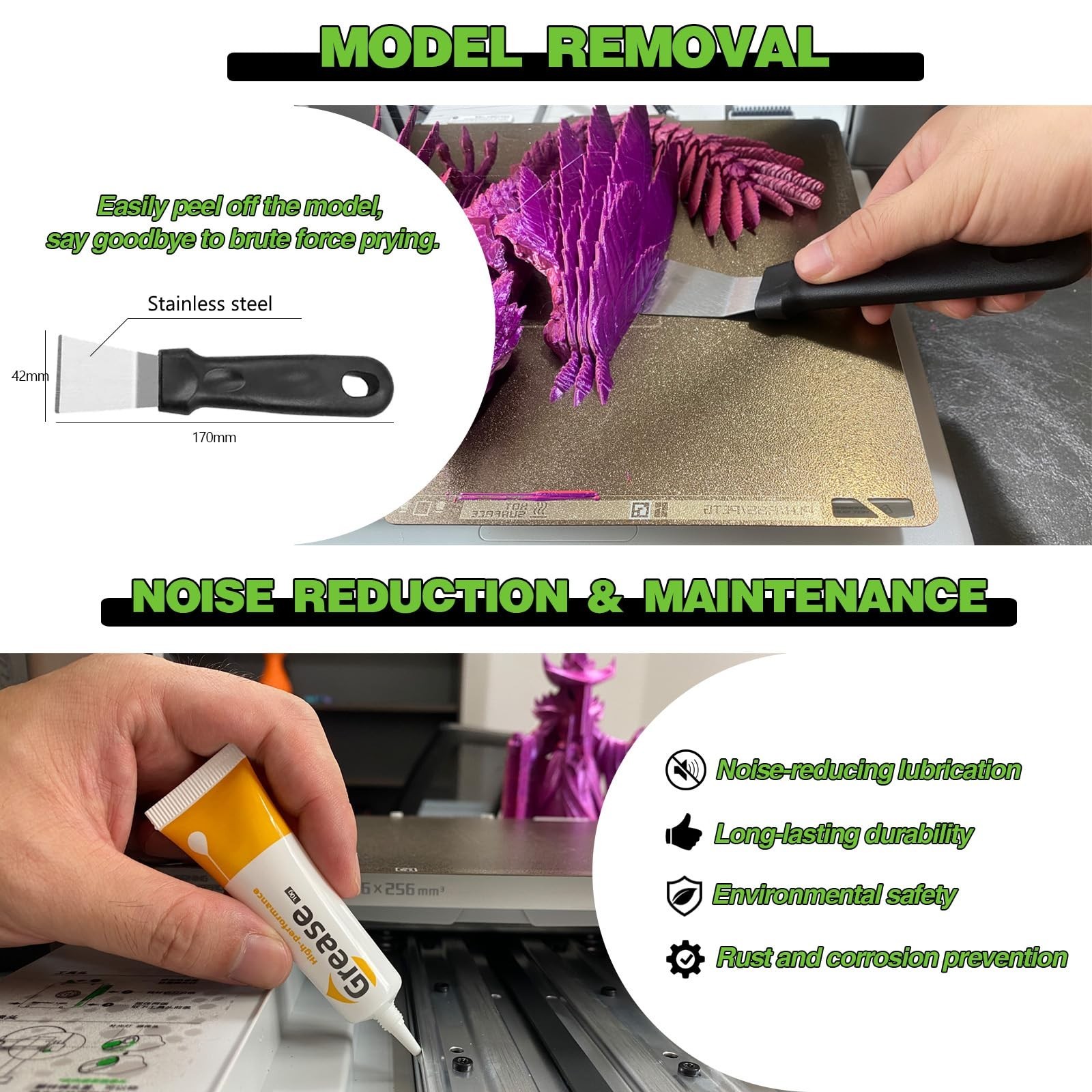 3D Printing Tool Set with Wood Box – 3D Printer Tools Features a deburring