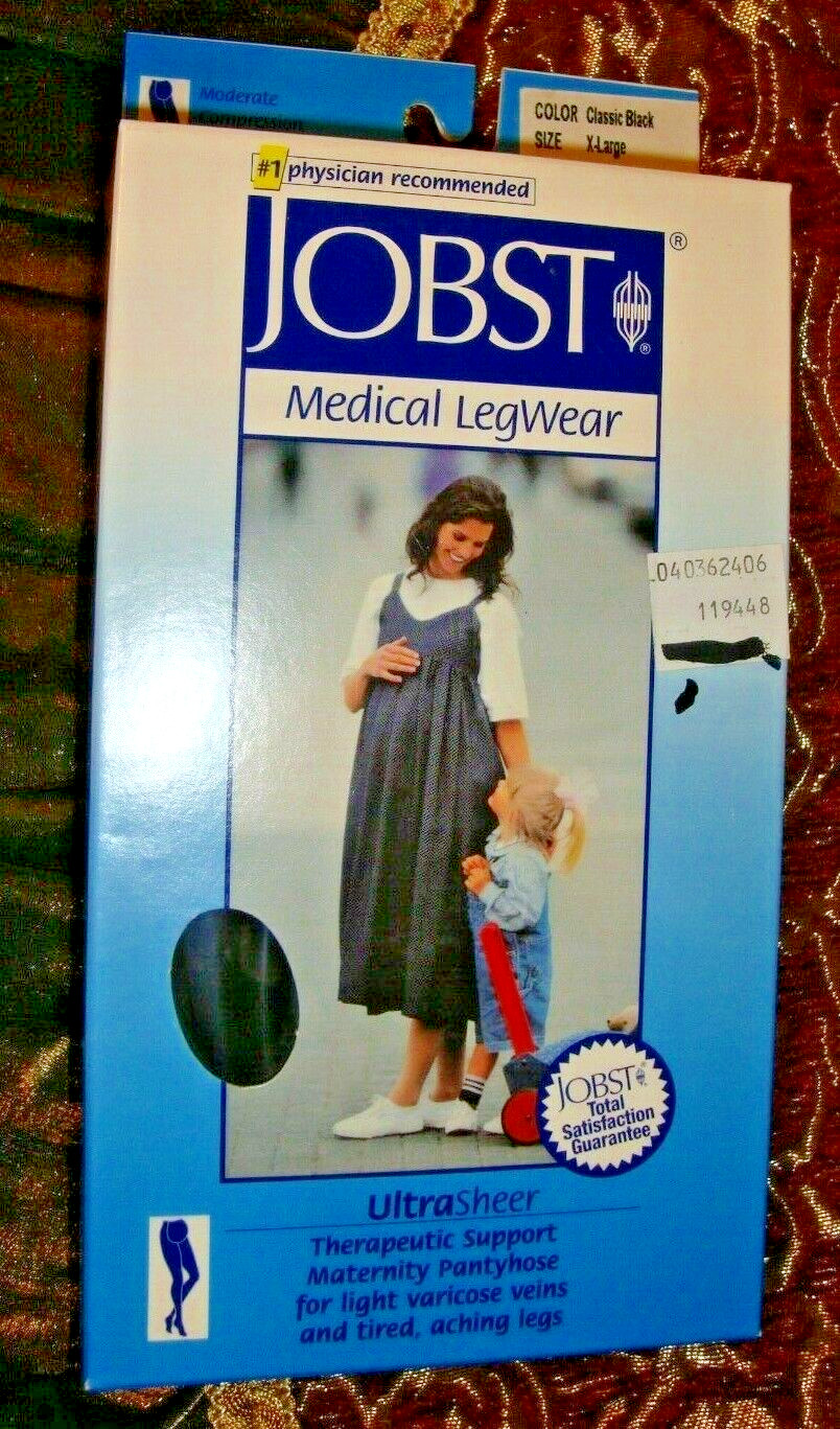 Jobst Women's Compression Maternity Pantyhose Stockings 15-20mmhg XL Black   508