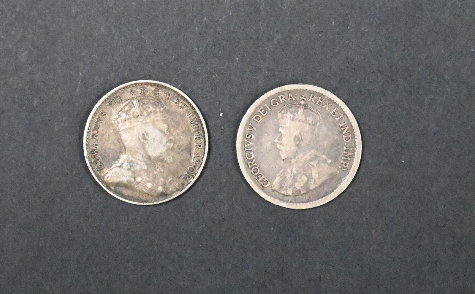 Canada 1902, 1914 Silver 5c Five Cents Circulated Coins