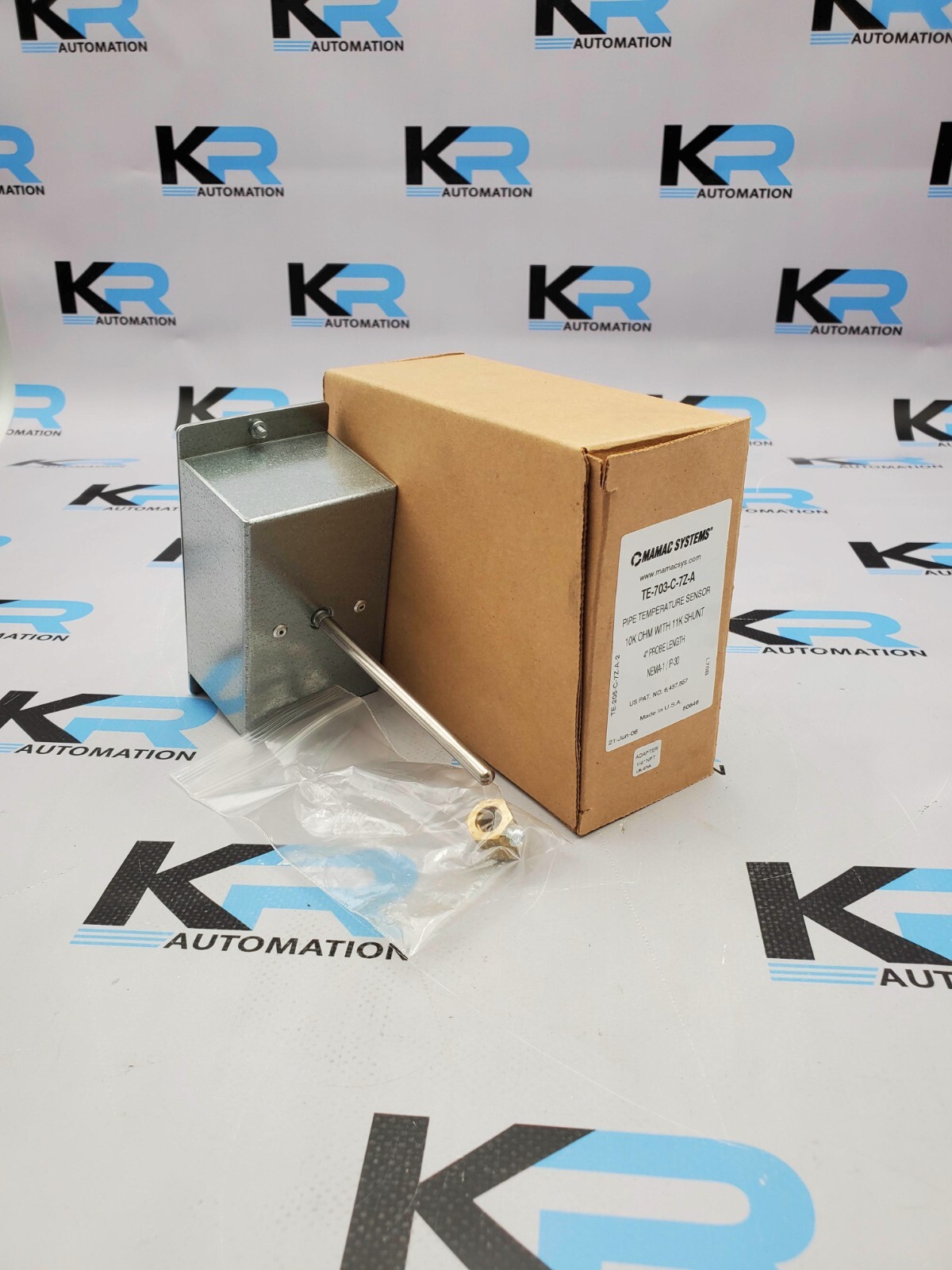 NEW Mamac Systems TE-703-C-7Z-A Pipe Temperature Sensor 4" Probe