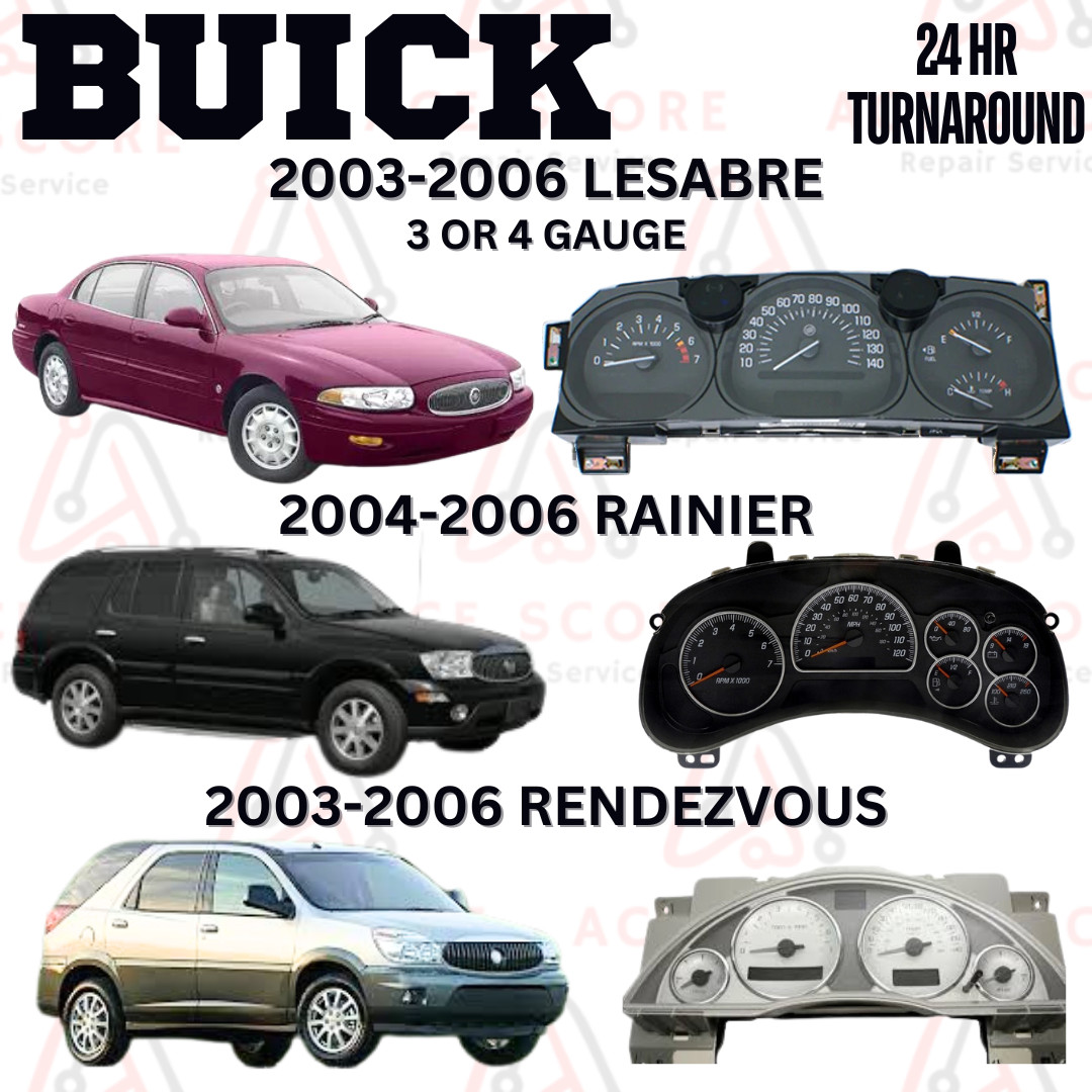 2003 - 2006 Buick Lesabre Chevrolet Gauge Cluster Repair Service