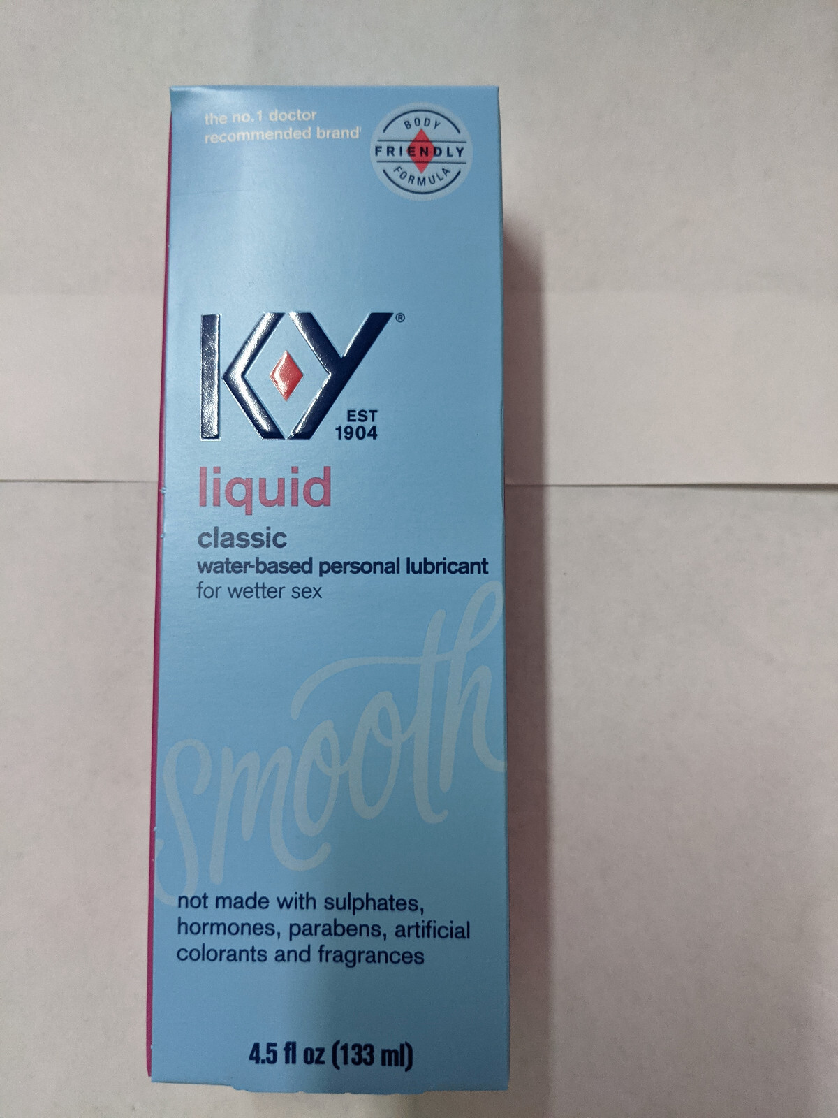 K-Y Liquid Classic Water Based Natural Feeling Gentle Personal Lubricant 4.5 oz