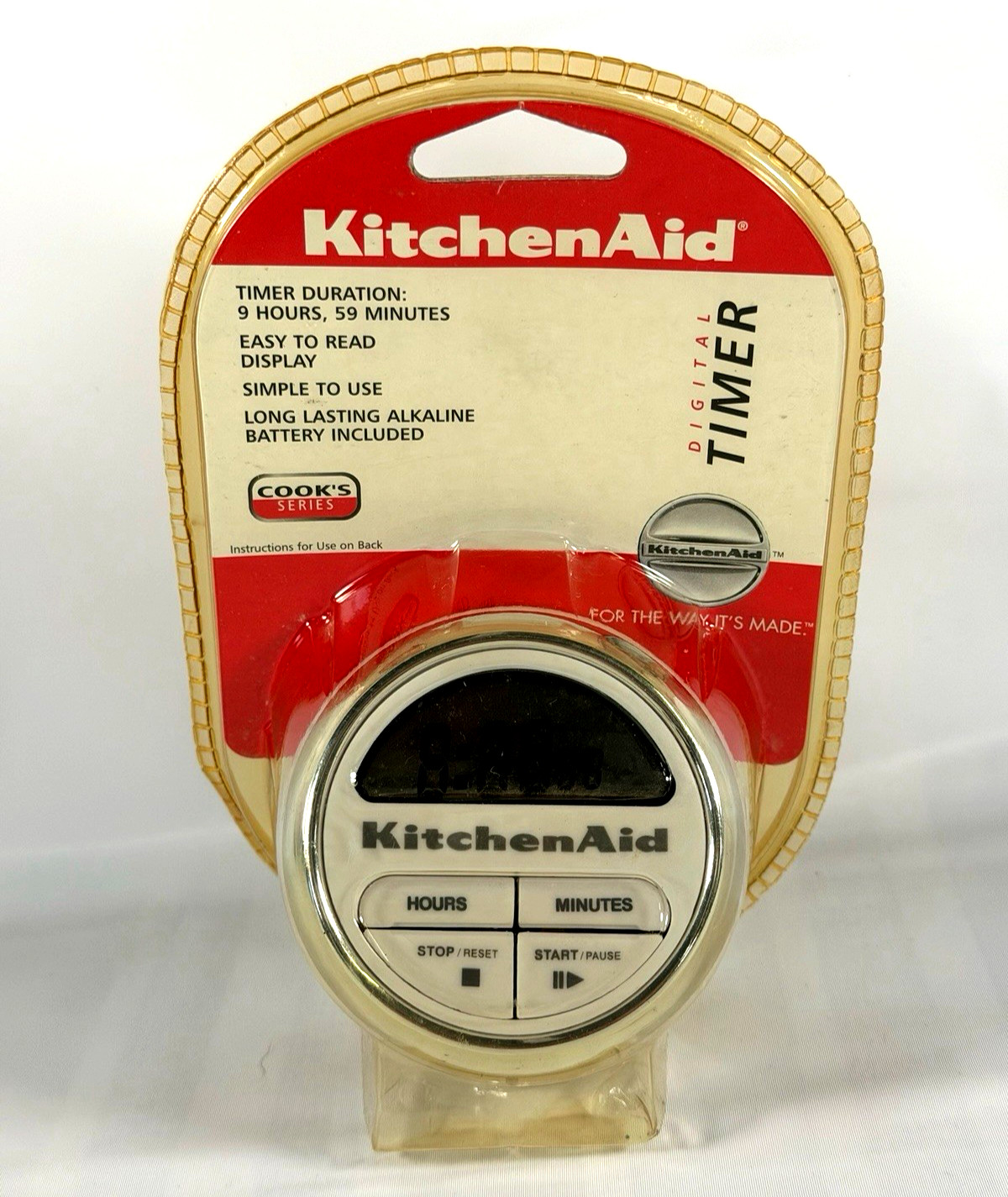 KitchenAid Cook's Series Digital Timer White Silver New in Package