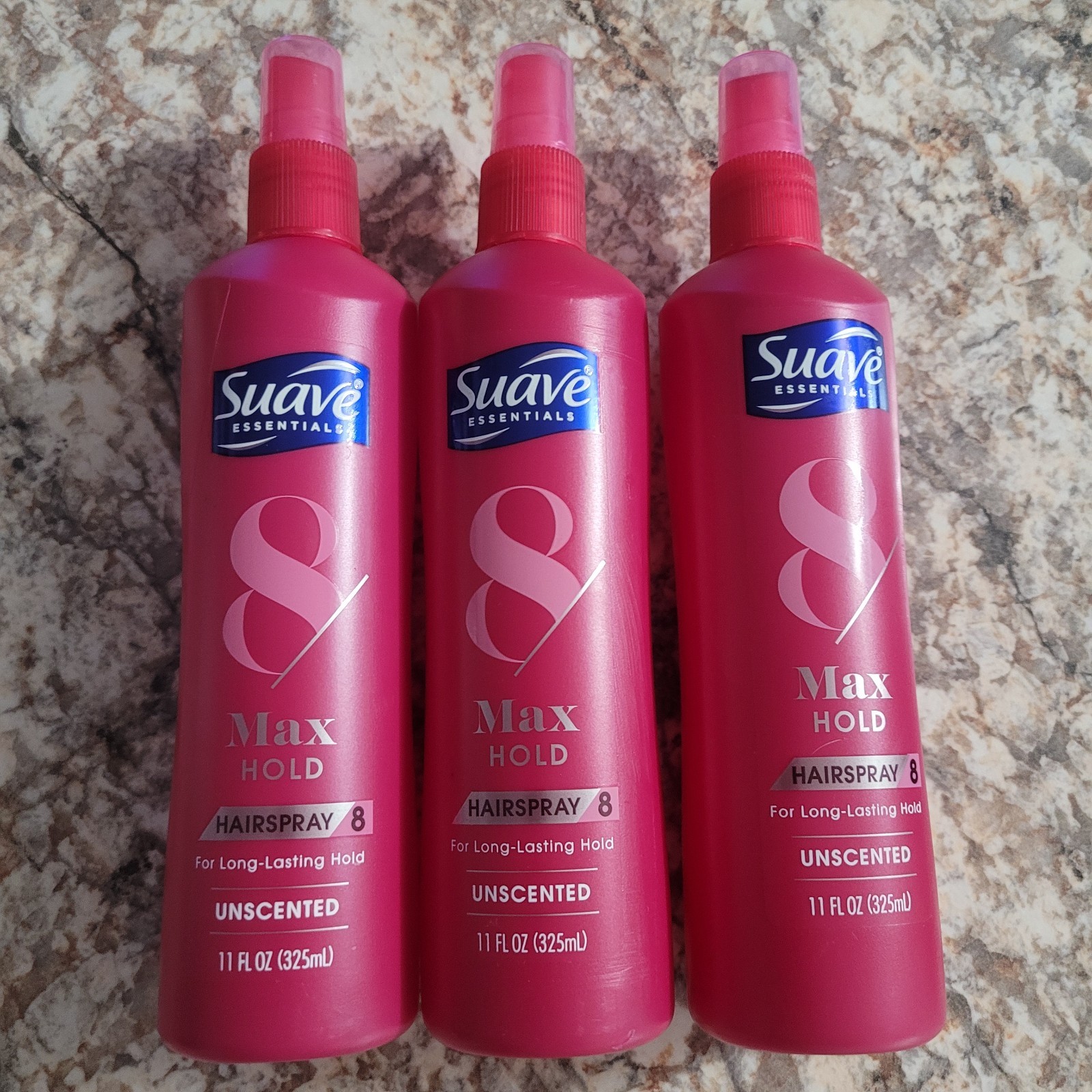Pack of 3 | Suave Non Aerosol Max Hold 8 Hairspray Unscented 11 oz Long Lasting