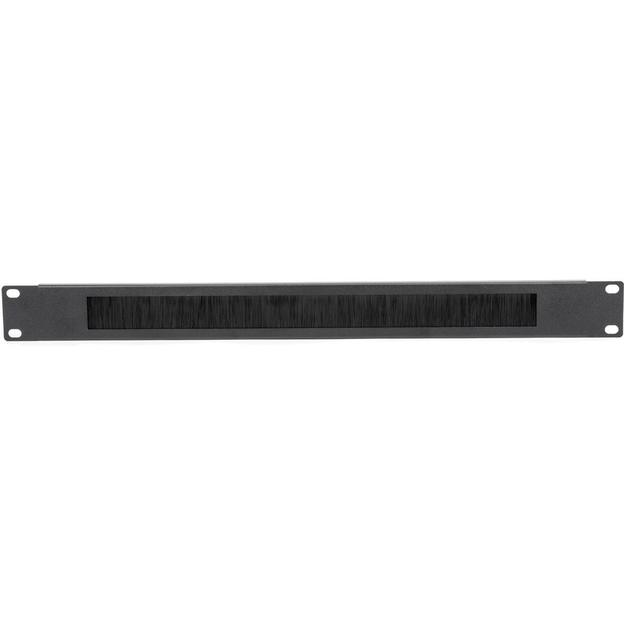 Rocstor Y10E010B1 1U Rack Mount Brush Panel Black Steel