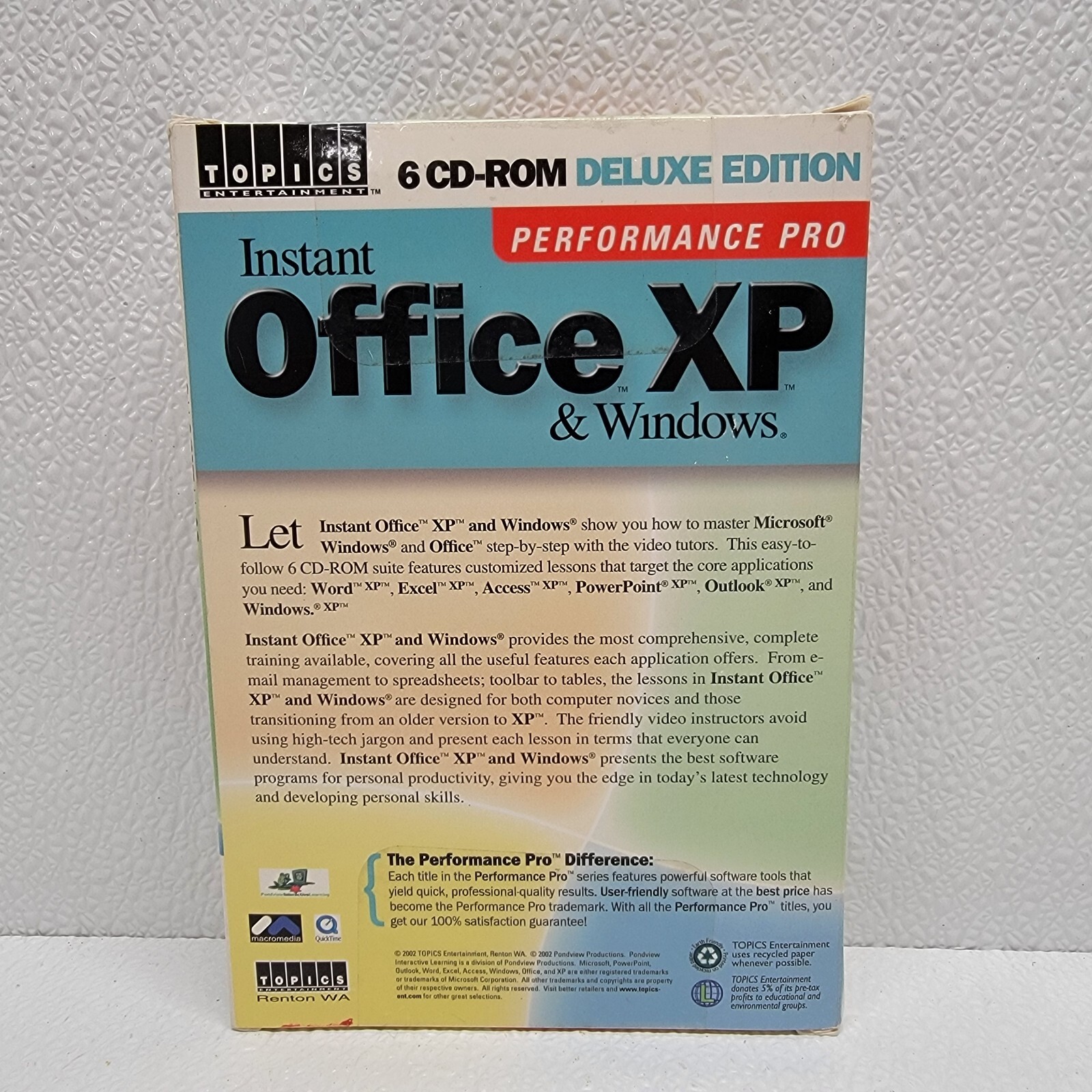 2002 Performance Pro Instant Office XP & Windows 6 CD Set - New Sealed