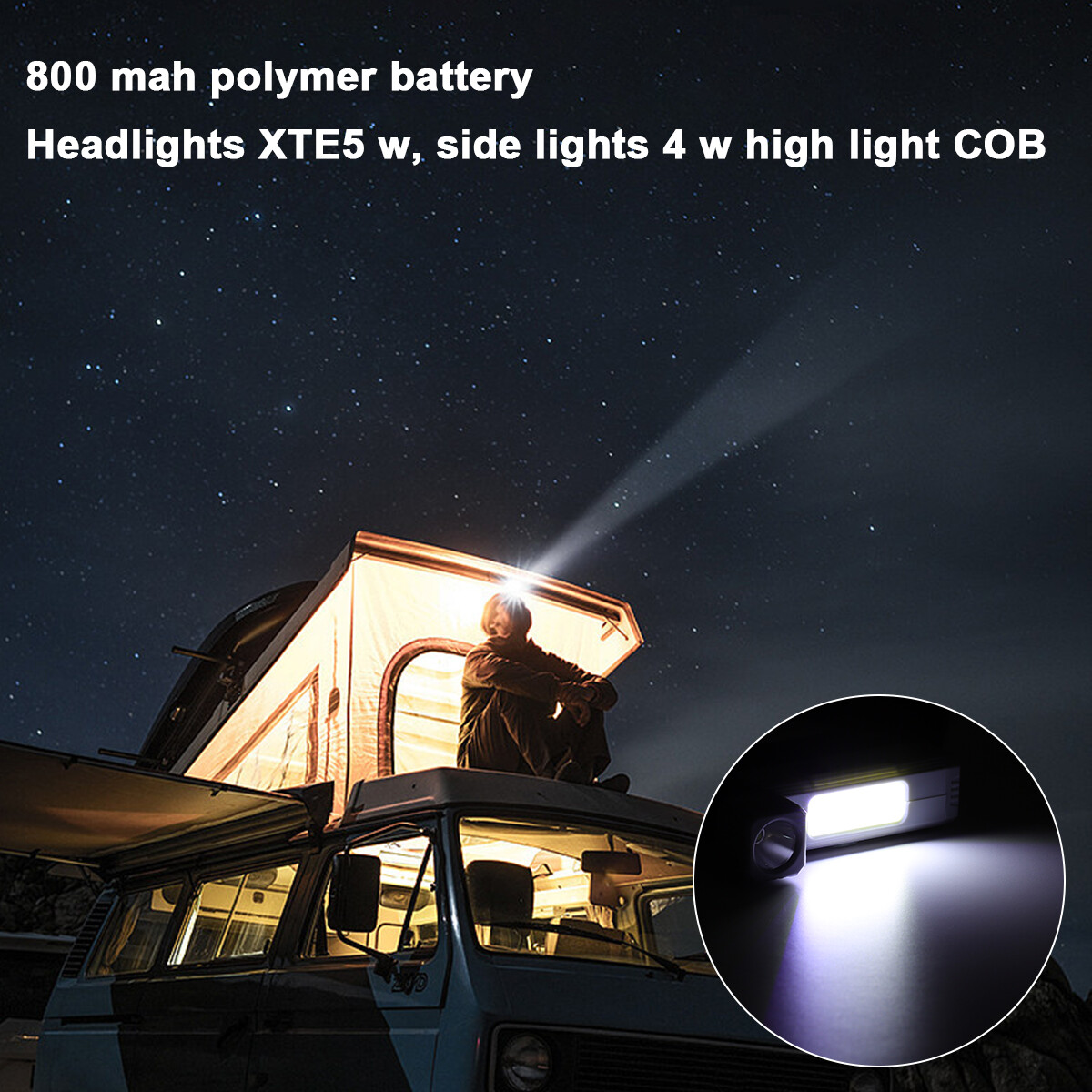 LED COB Magnetic Work Light USB Rechargeable Flashlight Torch Headlight Headlamp