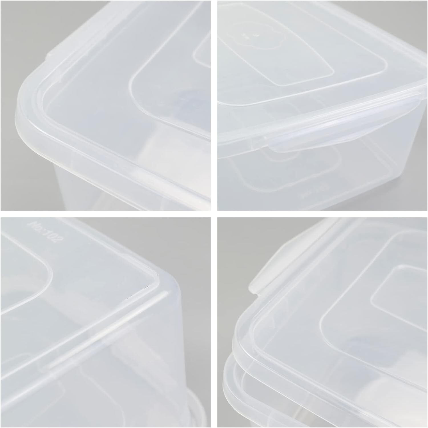4-Pack 14 L Clear Storage Box, Plastic Bin