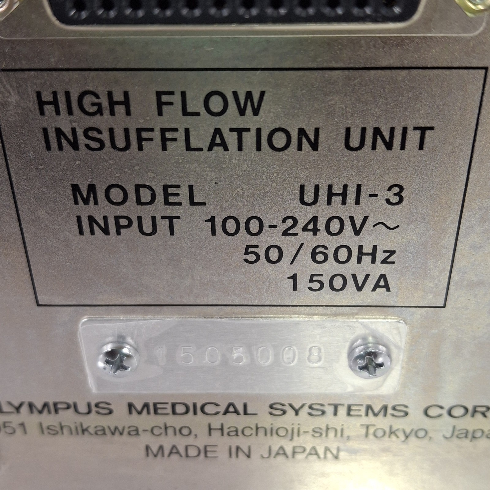 Olympus UHI-3 High Flow Insufflator