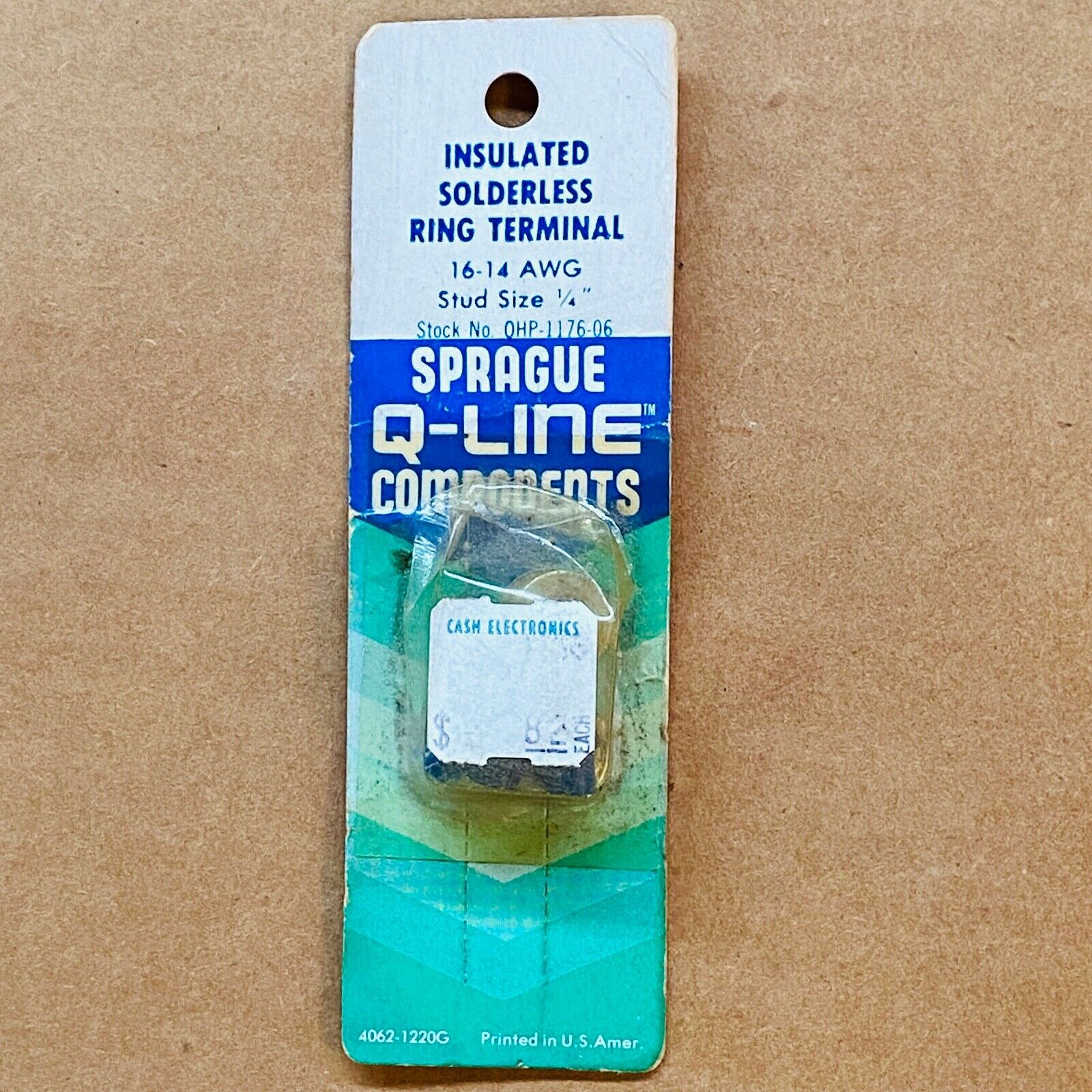 Vtg Ring Terminal Insulated Electrical Work Hardware Sprague Q-Line Components x