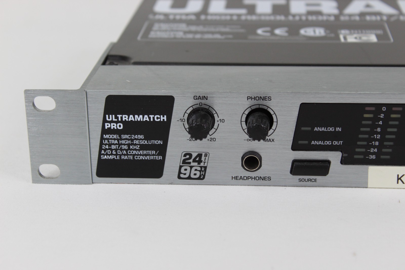 Behringer UltraMatch Pro 24-Bit/96 KHZ A/D-D/A & Sample Rate Converter SRC2496