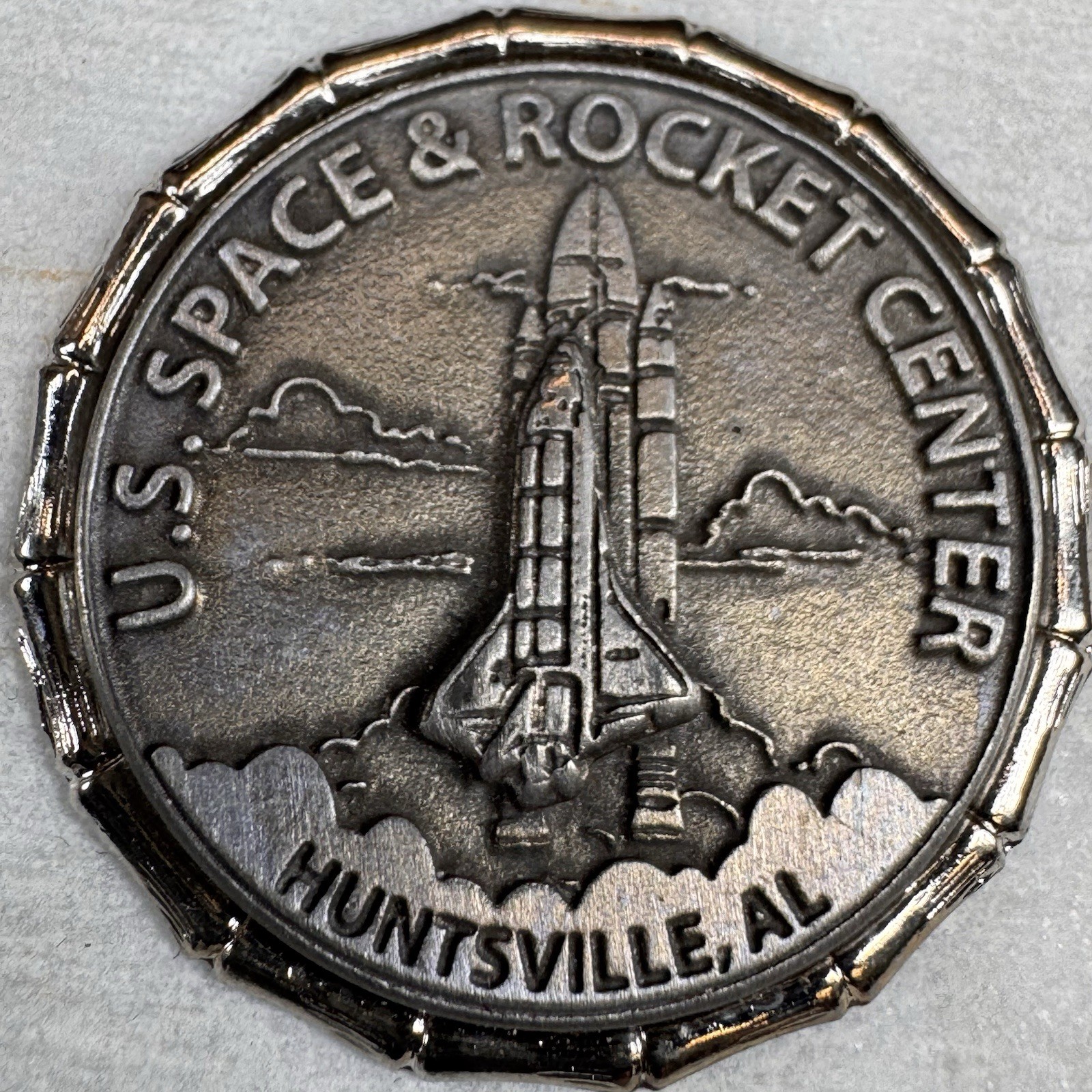 US Space and Rocket Center Huntsville Alabama Collectible Coin Paperweight