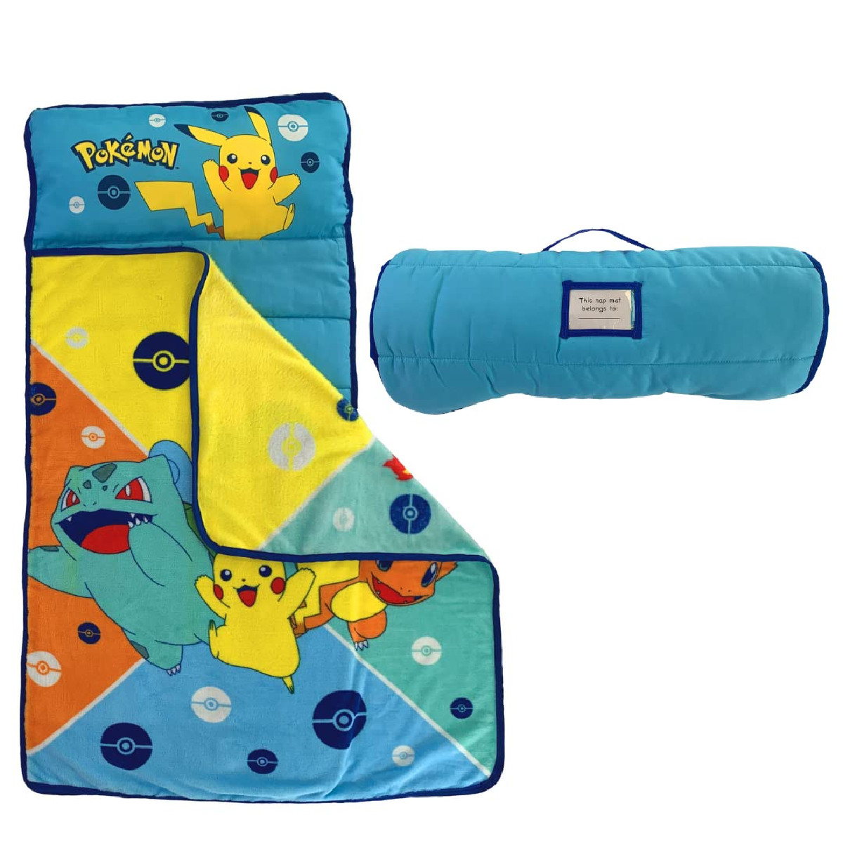 Pokmon Anime 24 X 45 Soft Toddler Nap Mat Pillow And Blanket Perfect For