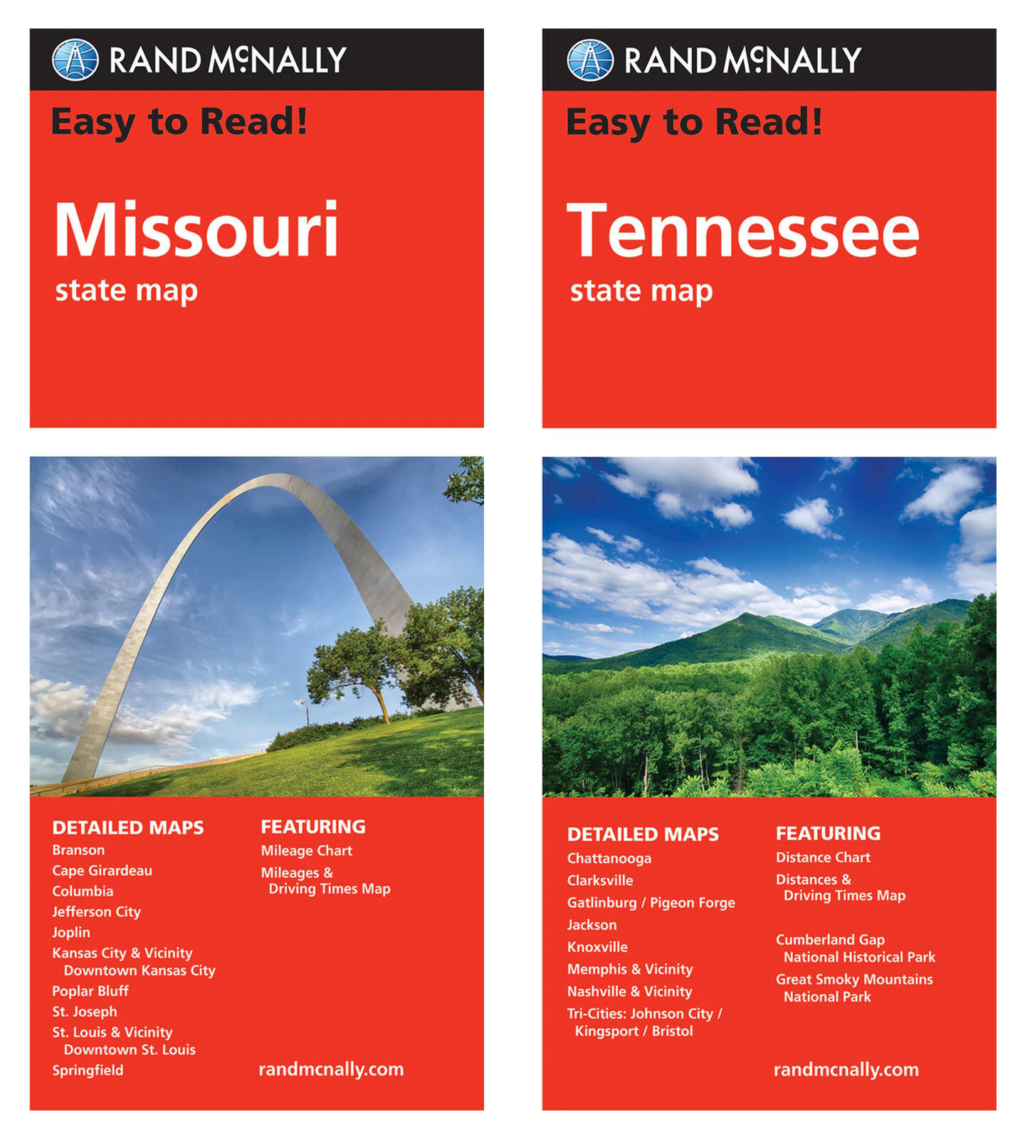 Rand McNally State Maps: Missouri and Tennessee (2 Maps)