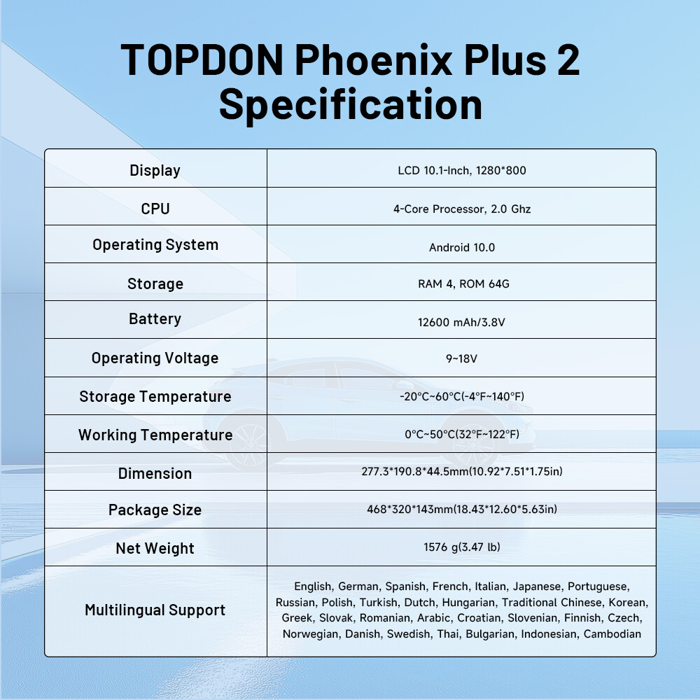 2025 TOPDON Phoenix Plus 2 PRO Bidirectional Car Diagnostic Scanner ECU Coding