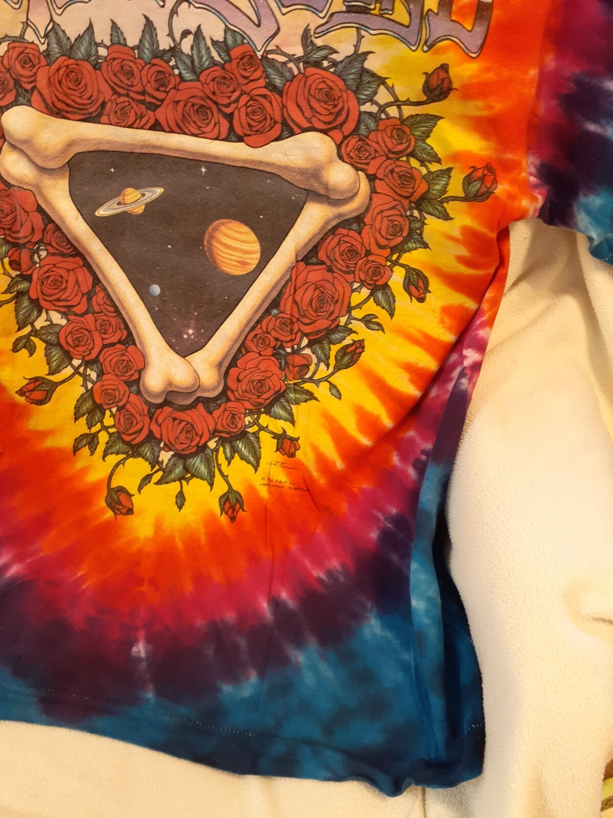 1992 GRATEFUL DEAD SPACE YOUR FACE T-Shirt by Liquid Blue Sz Large