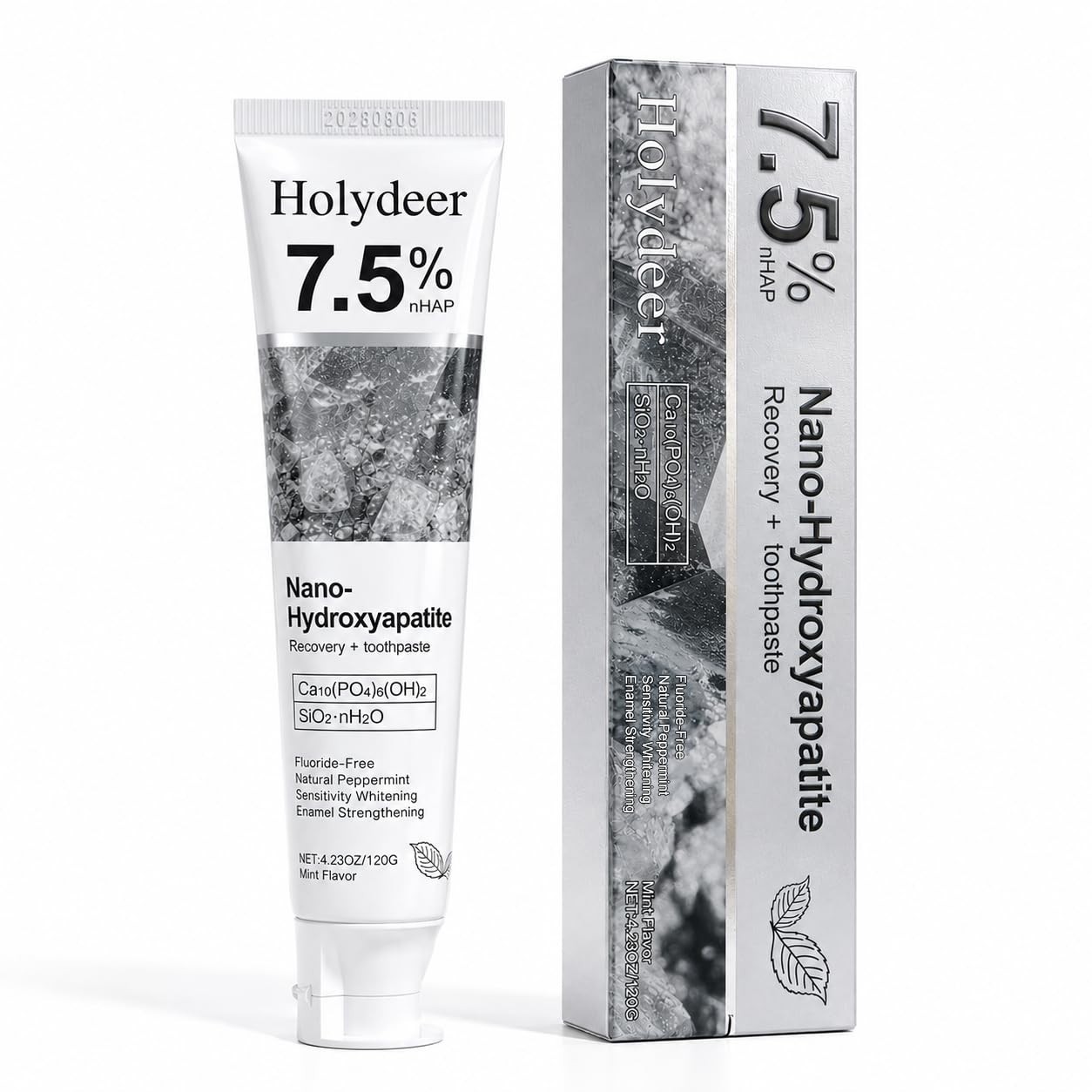 Nano Hydroxyapatite Toothpaste – Fluoride-Free Whitening Toothpaste for Sensi...