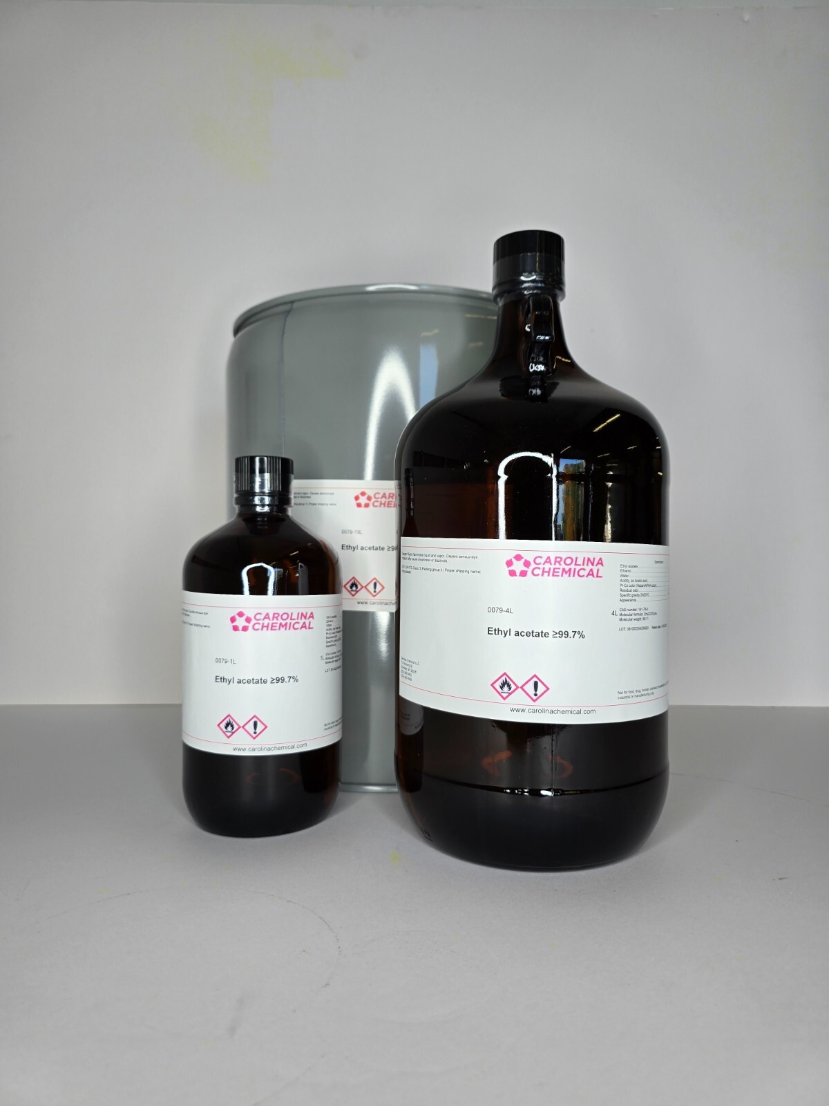 Ethyl Acetate ≥99.7% 1L x 6 glass bottles /  over 1 gallon