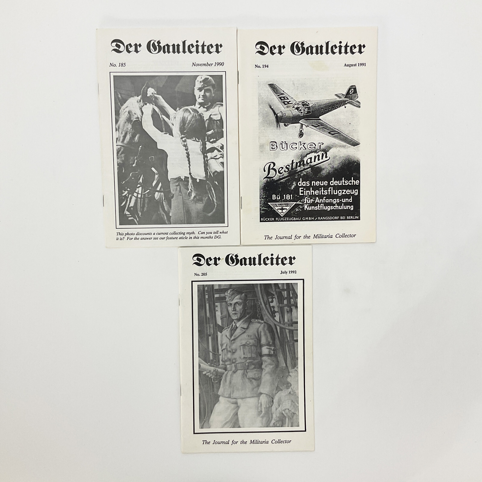 Der Gauleiter Collectors Advertising Newsletter Nov 1990 August 1991 July 1992