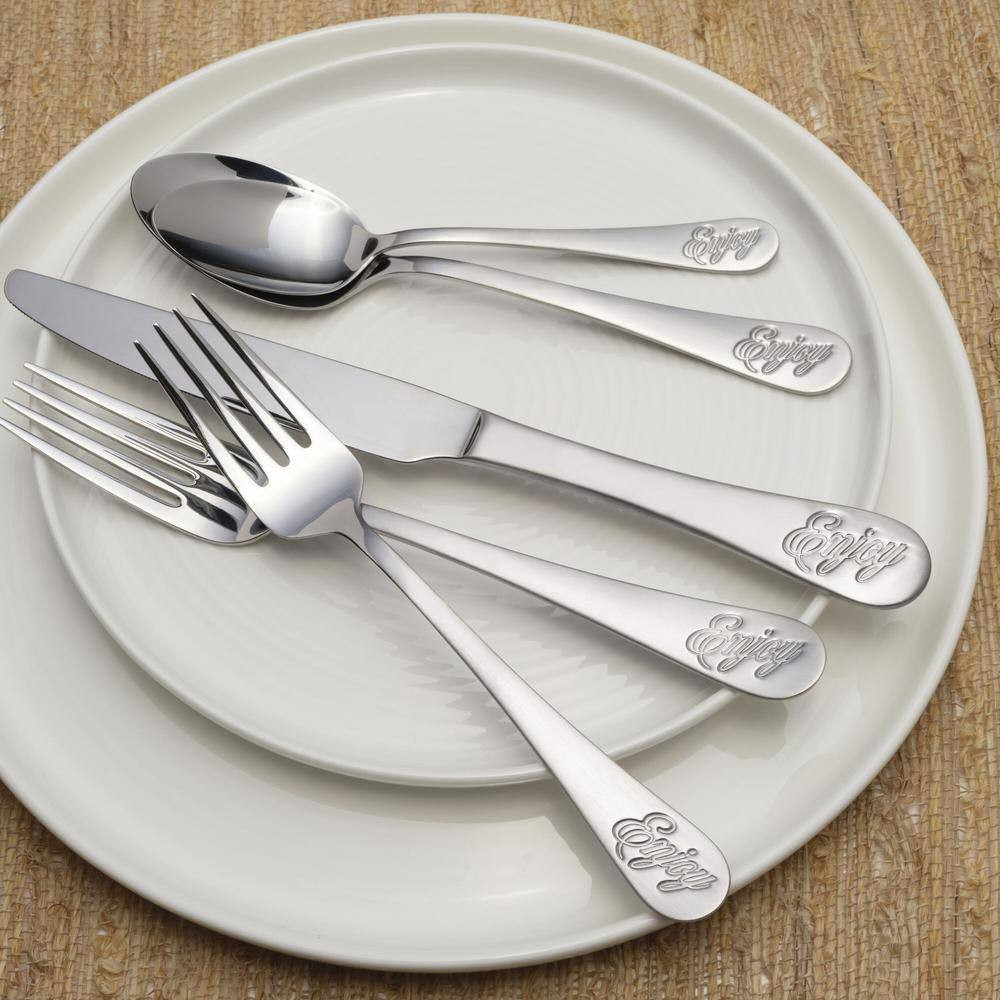 Enjoy 20-Pc Flatware Set, Service for 4, Stainless Steel