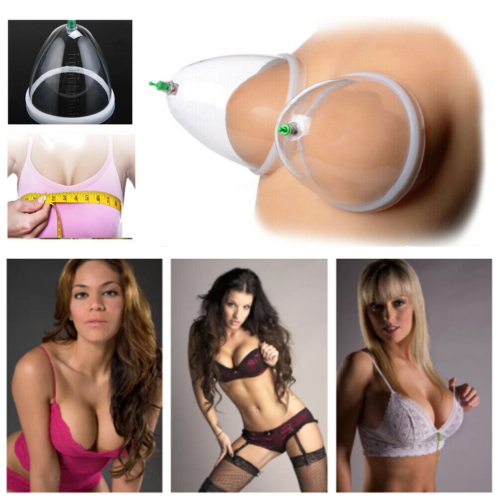 Breast Massager Enlargement Bust Enhancement Natural Massager Vacuum Pump Cup 2X