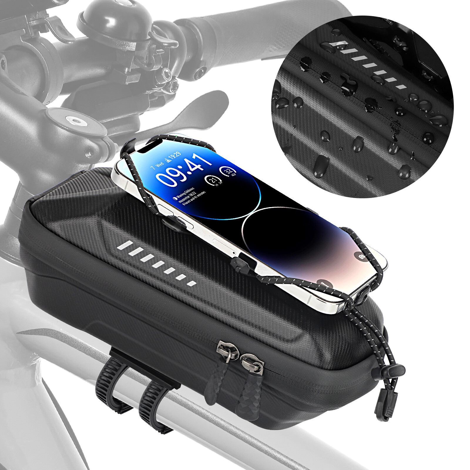 Bicycle Top Tube Bag Bike Front Frame Phone Bags Cycling Pouch 6.1-6.8"