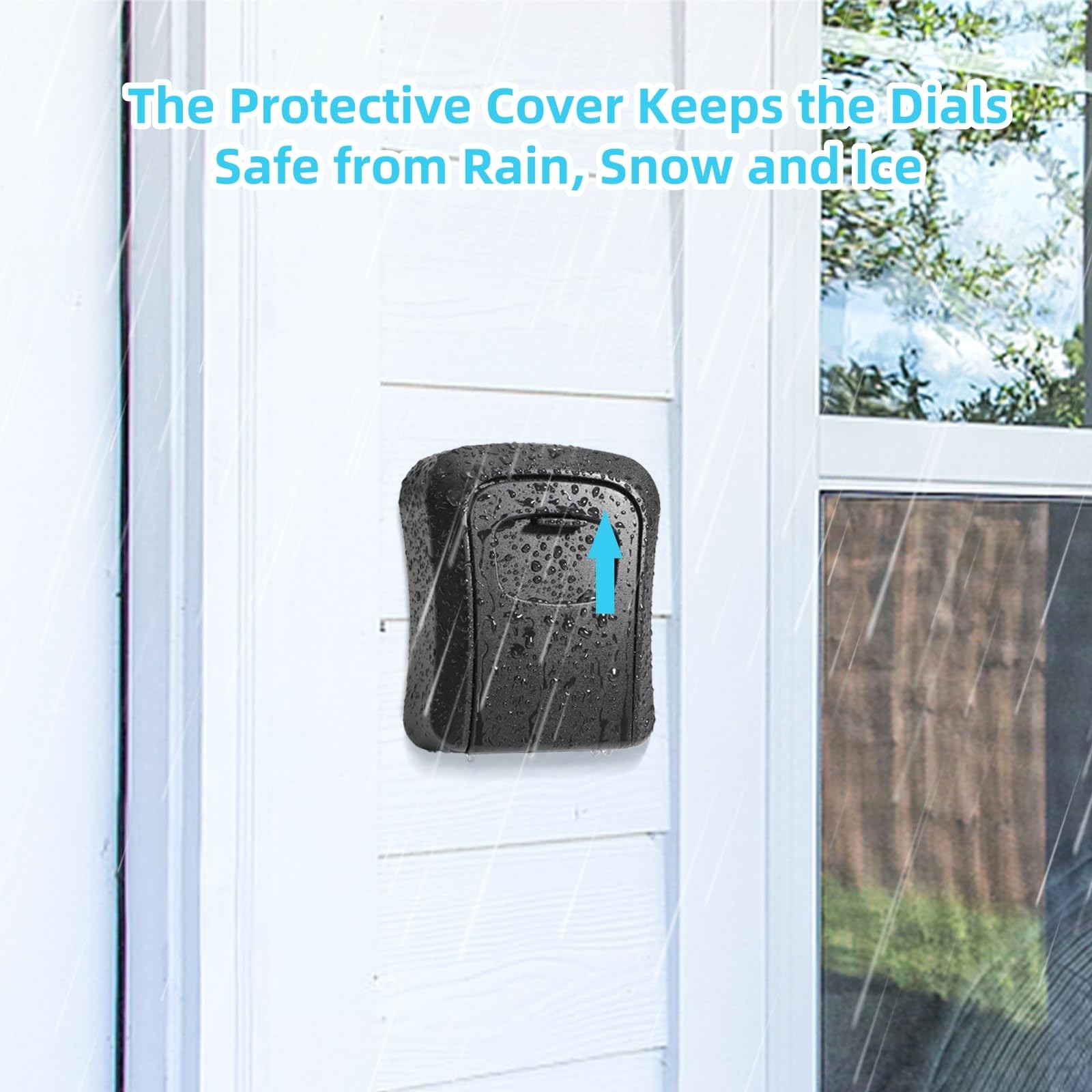 2 Pack Key Lock Box Wall Mount Waterproof 4-Digit Combination Key Safe Garage