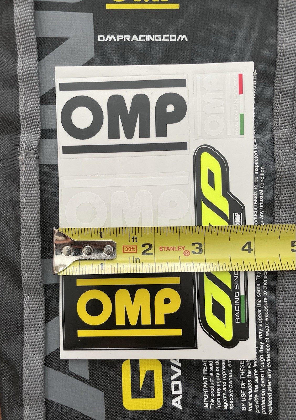 OMP Racing Sticker Sheet Free Shipping