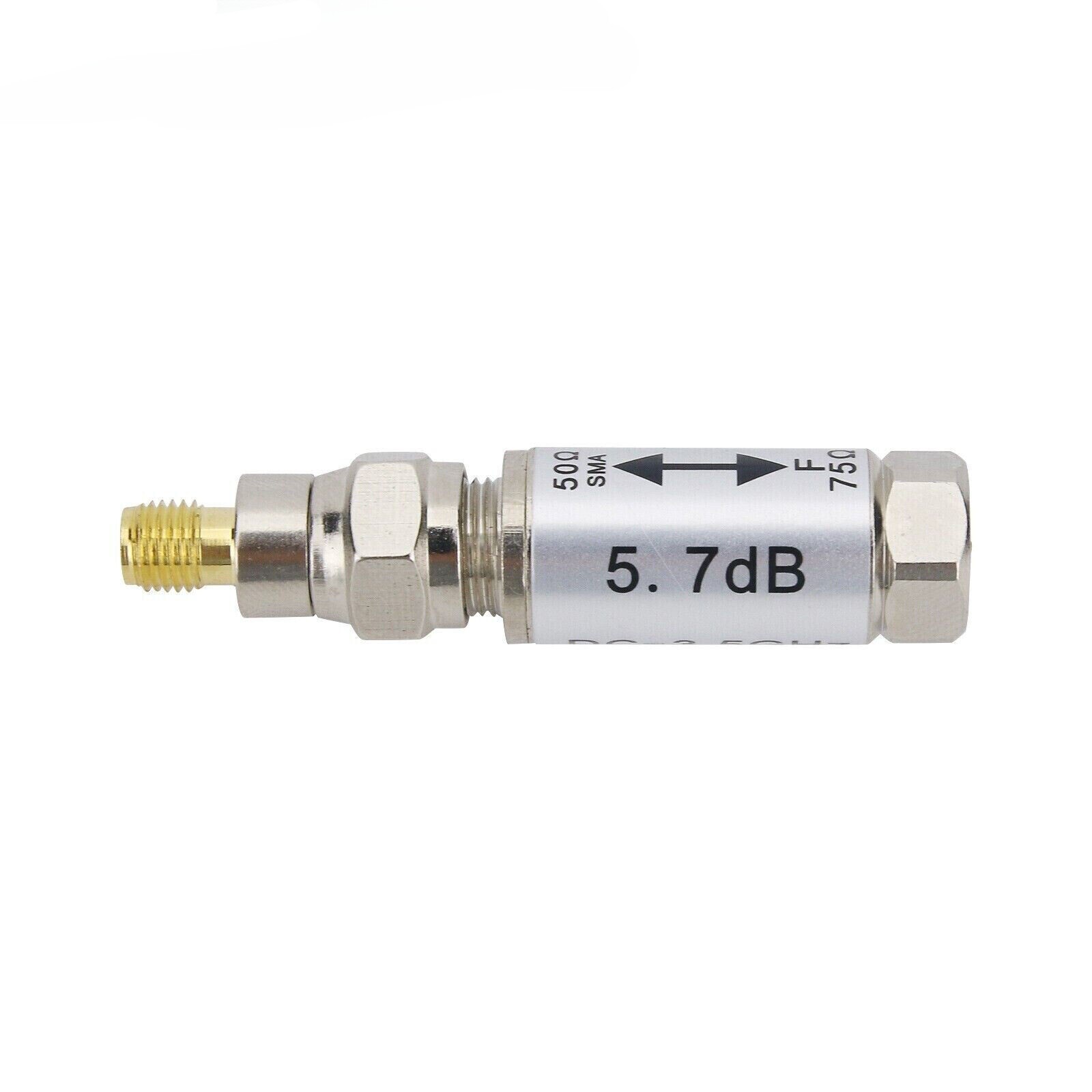 Impedance Converter Radio Acc. 0-3.5GHz SMA Female to F Male Connector 50-75ohm