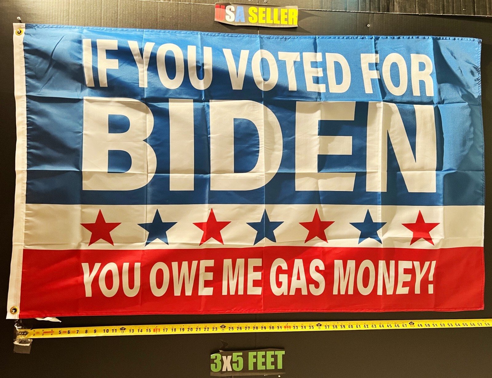 Donald Trump Flag FREE USA SHIP Biden Gas Save America Desantis USA Sign 3x5'